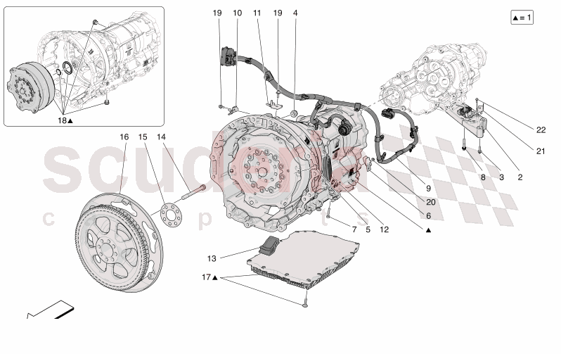 GEARBOX HOUSINGS of Maserati Maserati GranCabrio M189 TROFEO  AUTOMATIC 4WD 3.0 BT V6 550 HP