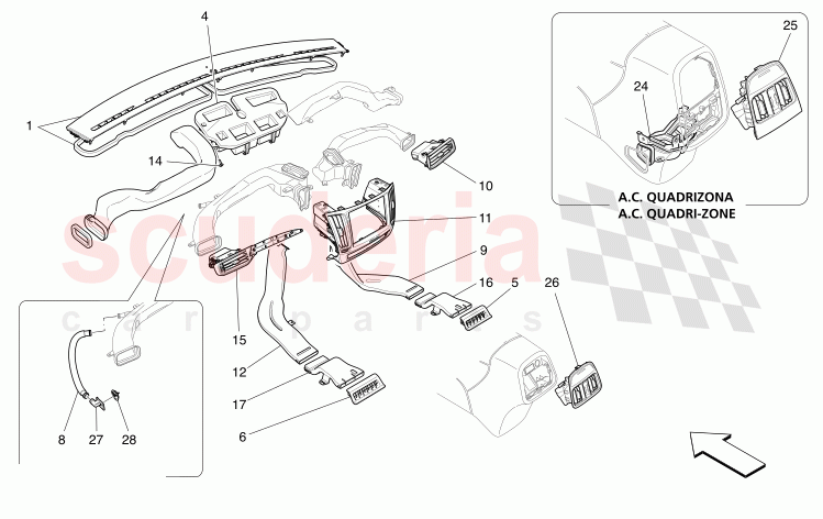A/C UNIT: DIFFUSION of Maserati Maserati Levante Modena Automatic 3.0 BT V6 4WD 350HP