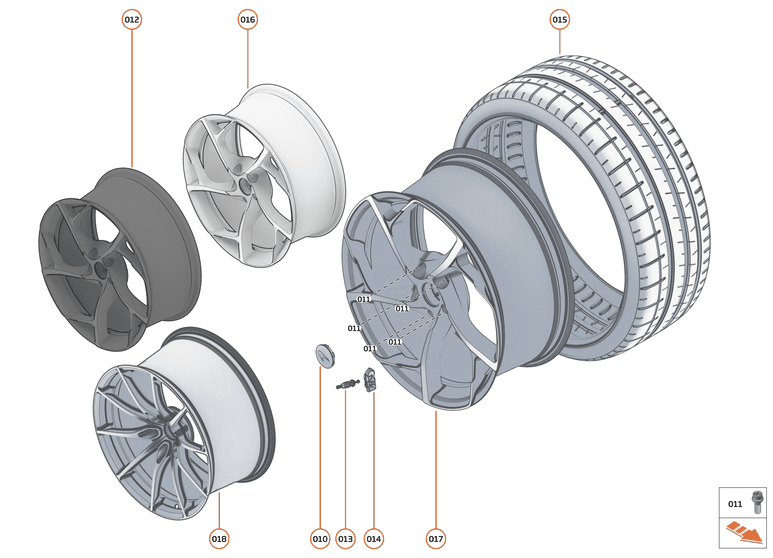 16 - SUSPENSION - 16.13 - WHEEL AND TYRE ASSEMBLIES REAR RIGHT of McLaren McLaren Ultimate Series McLaren Elva