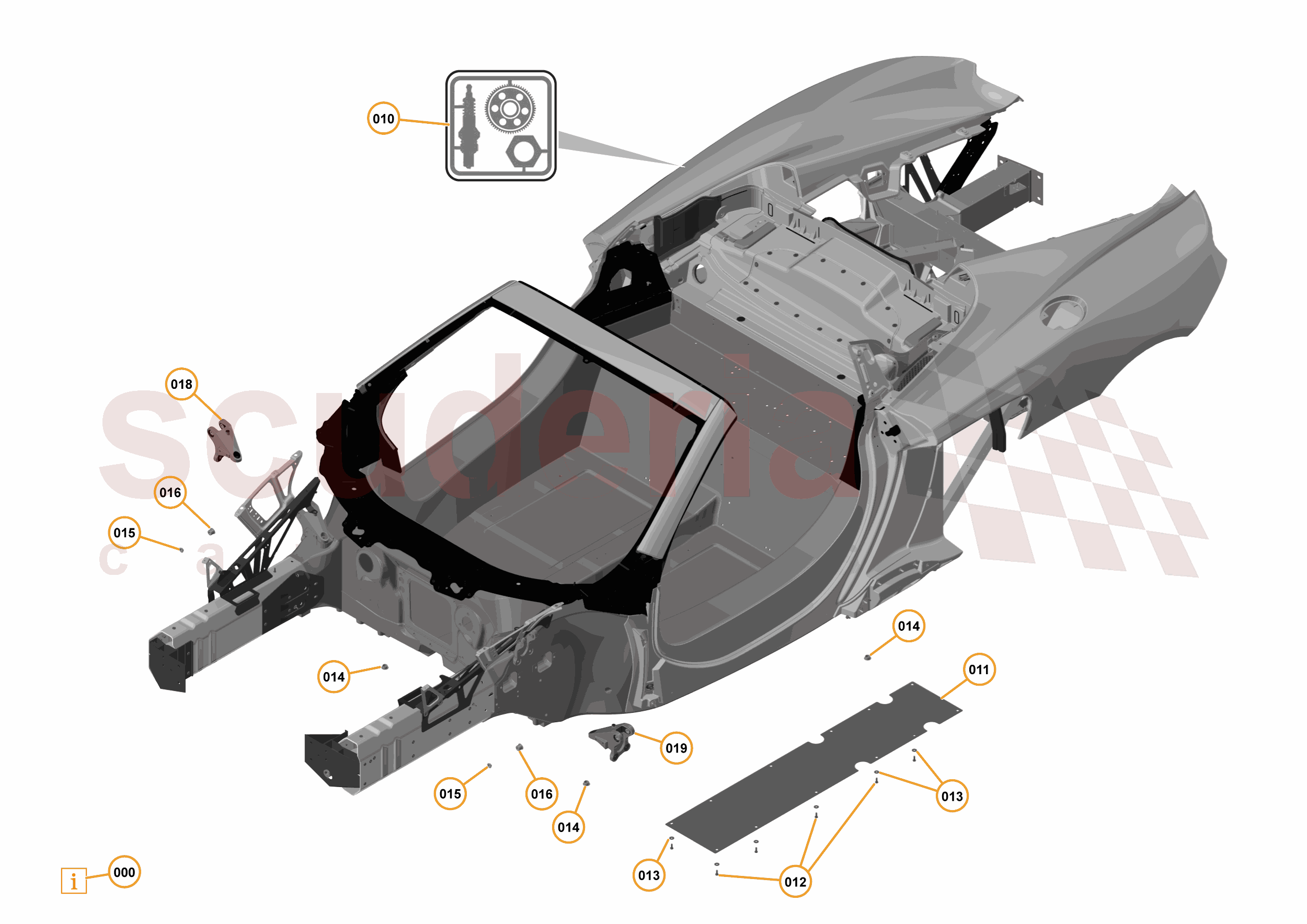 1 - A1 - BODY STRUCTURES - 1.1 - 01 - TUB STRUCTURE of McLaren McLaren McLaren 12C Spider