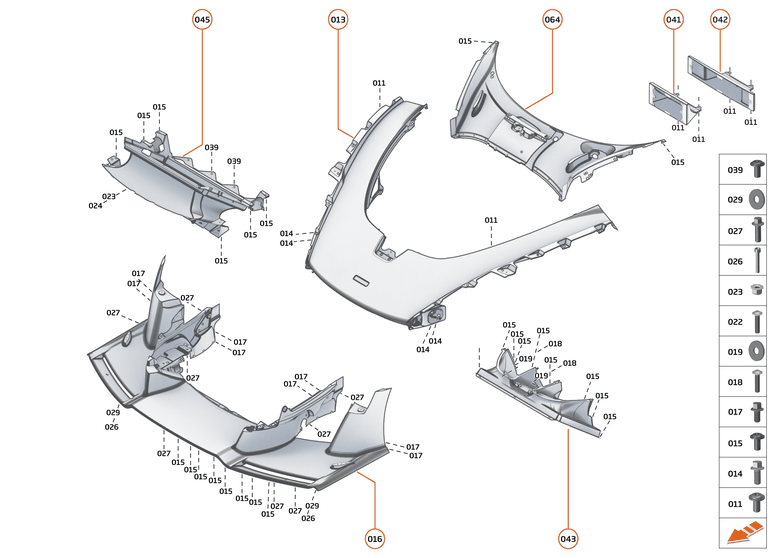 6 - PANELS - 6.3 - FRONT PANELS - CENTRE of McLaren McLaren Ultimate Series McLaren Senna GTR