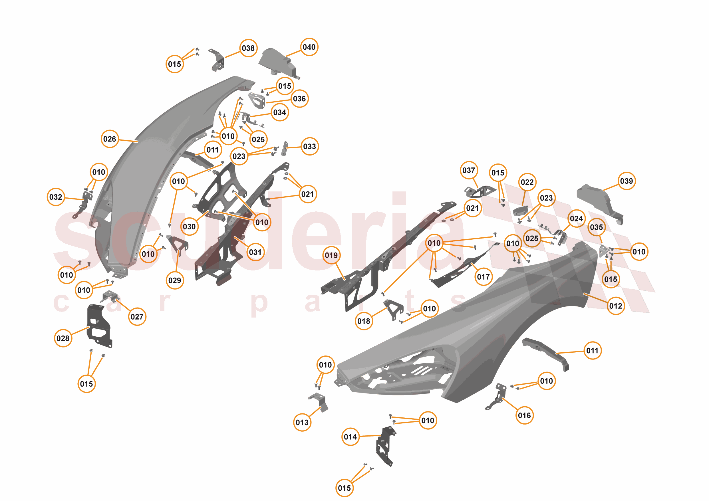 6 - CLOSURES - 5.1 - FRONT PANELS of McLaren McLaren McLaren 540C Coupe