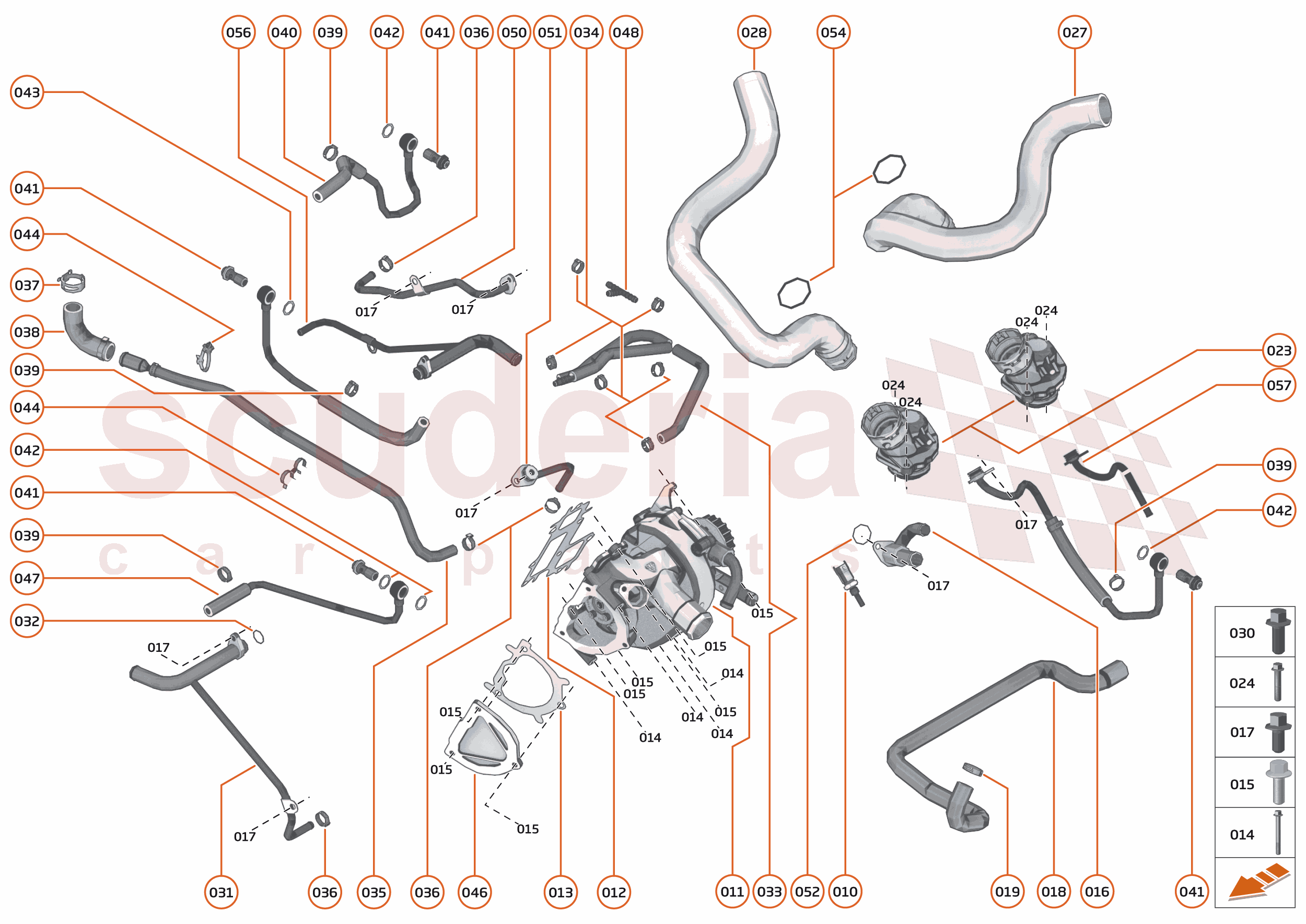 22 - ENGINE - 22.11 - ENGINE WATER PUMP & WATER CIRCUIT of McLaren McLaren Ultimate Series McLaren Senna