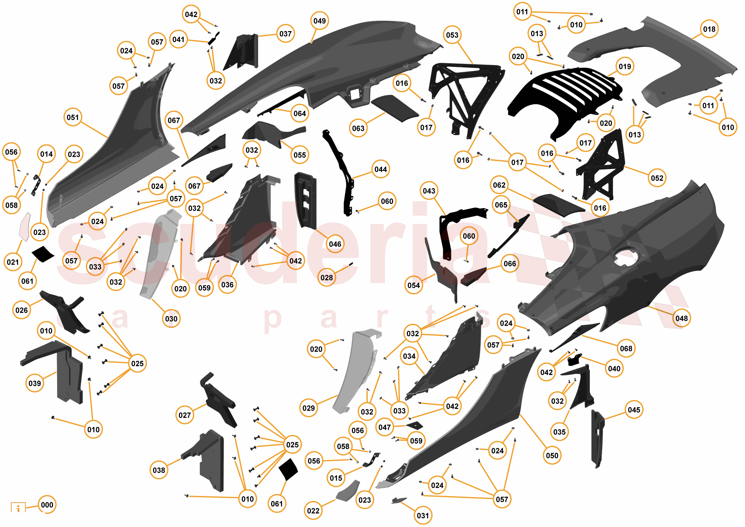 4 - A4 - PANELS, GLAZING, AND PAINT - 4.6 - 03 - REAR FENDERS - 625C & 650S of McLaren McLaren McLaren 12C Spider