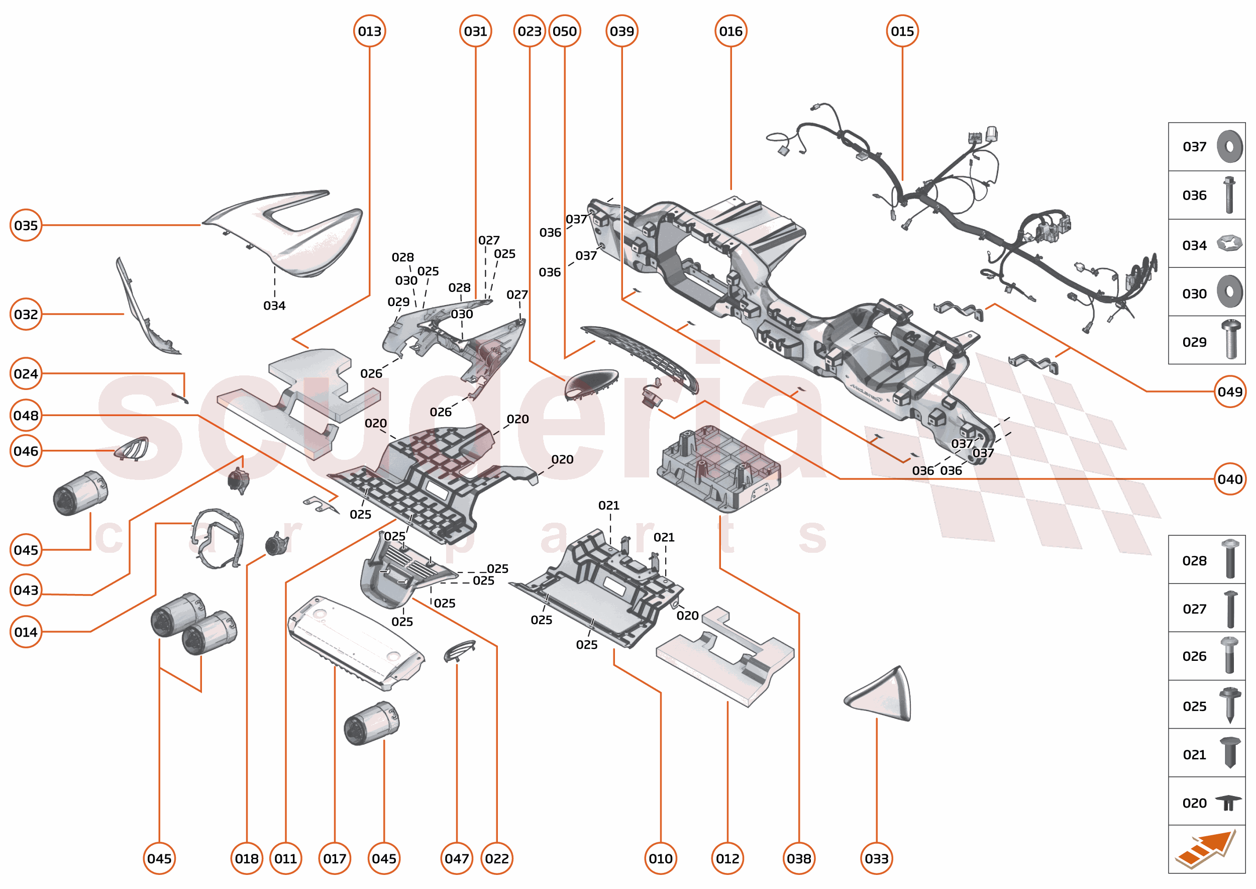 46 - INTERIOR SYSTEMS - 46.1 - FACIA - COMPONENTS & HARDWARE of McLaren McLaren McLaren 620R