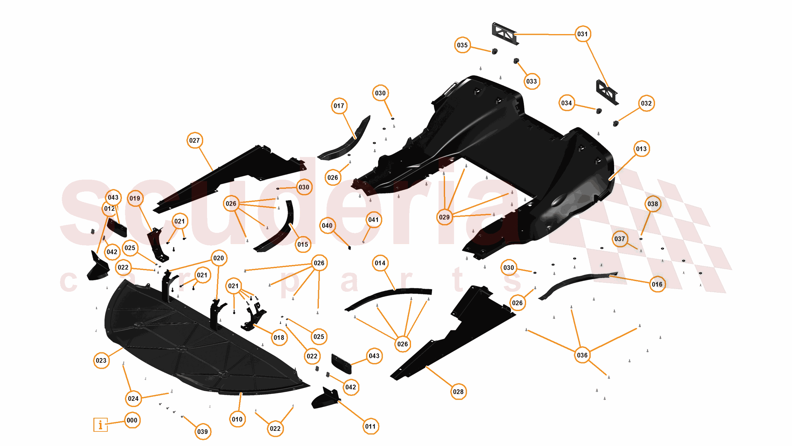 3 - A3 -CLOSURES - 2.3 - 01 - BUMPERS - 625C & 650S - CARBON of McLaren McLaren McLaren 12C Spider