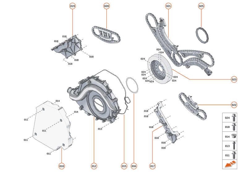 23 - ENGINE - 23.5 - FRONT COVER, TIMING GEAR & CRANKSHAFT DAMPER of McLaren McLaren Ultimate Series McLaren Senna GTR
