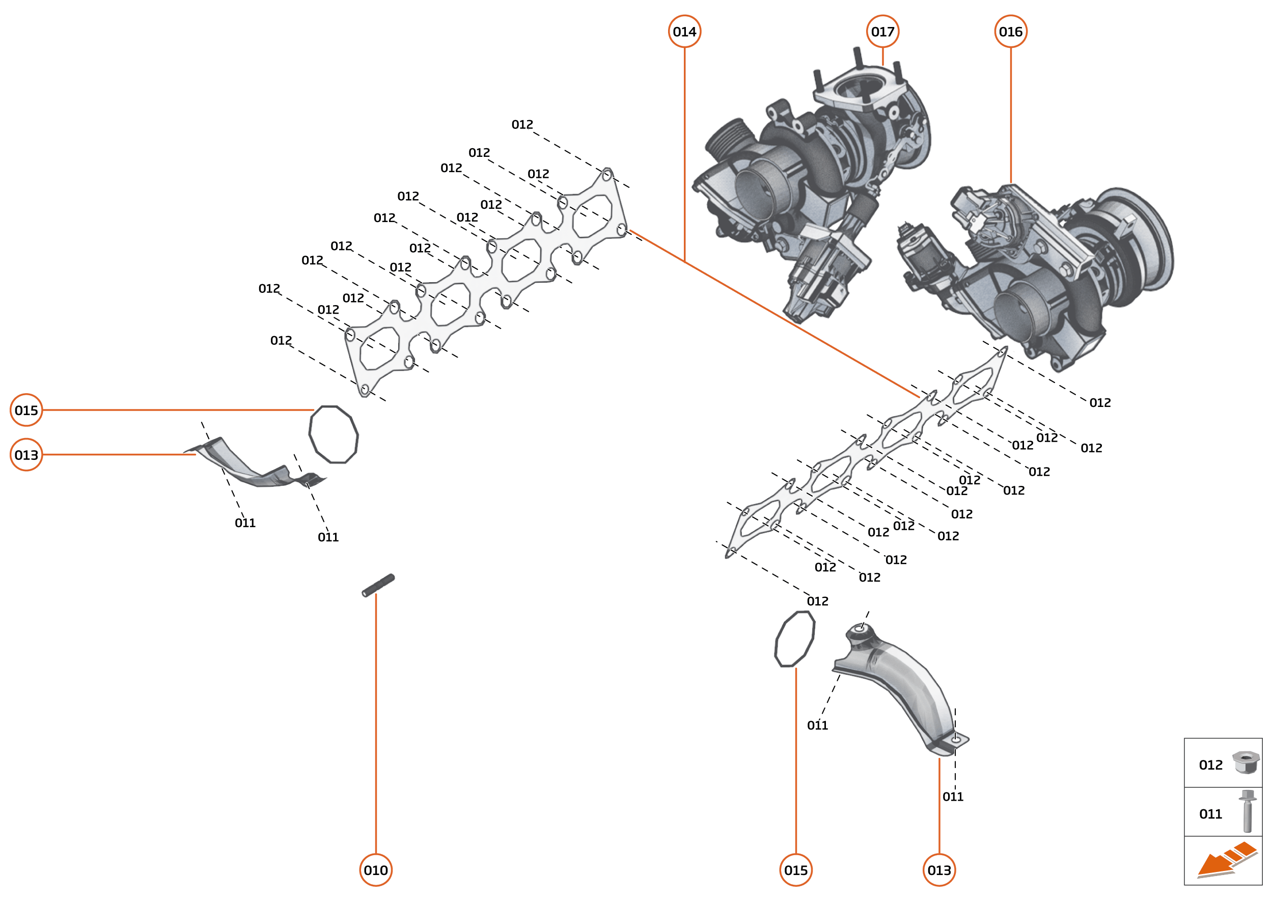 22 - ENGINE - 22.4 - EXHAUST MANIFOLD & TURBOCHARGERS of McLaren McLaren GT McLaren GT