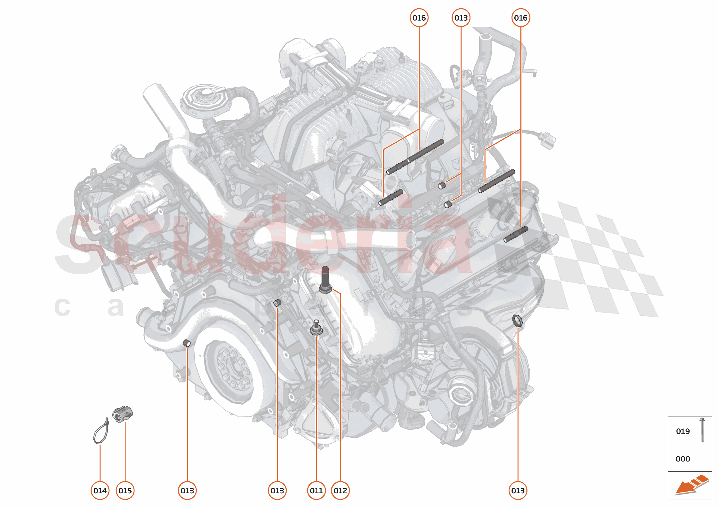 34 - ENGINE - 34.10 - POWER UNIT ASSEMBLY, SHORT BLOCK & HARDWARE of McLaren McLaren McLaren 600LT Spider
