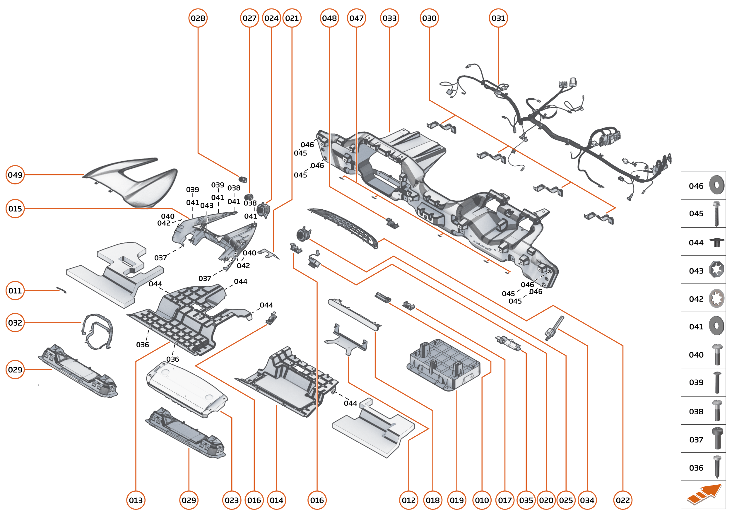 41 - INTERIOR SYSTEMS - 41.2 - ASSY FACIA - ASSEMBLY of McLaren McLaren GT McLaren GT