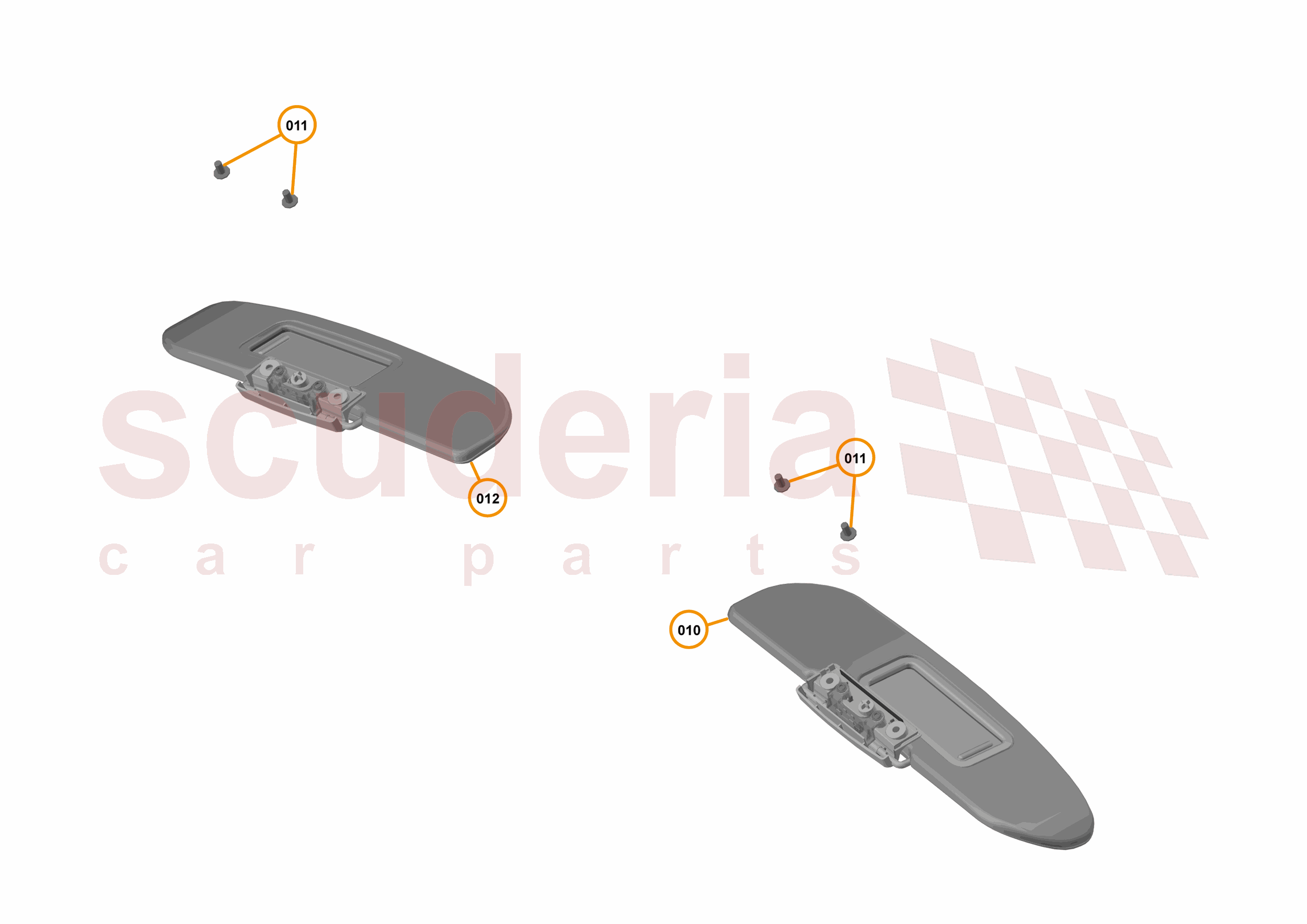 49 - INTERIOR SYSTEMS - 49.19 - SUNVISOR of McLaren McLaren McLaren 720S Coupe