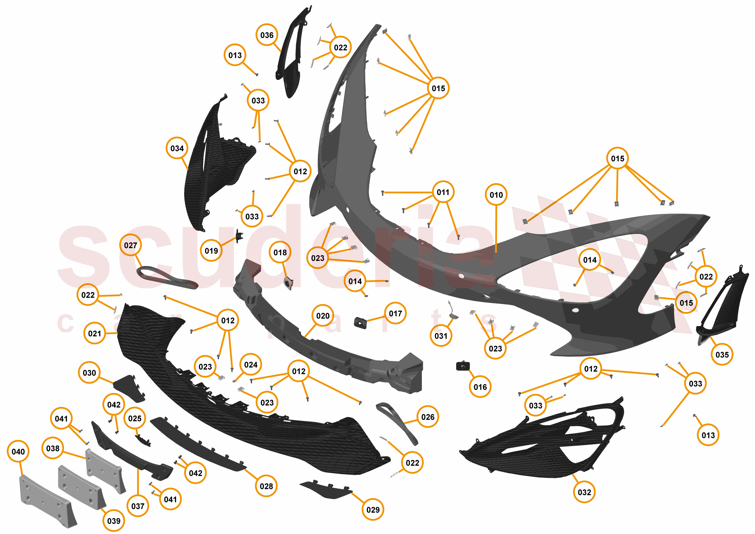 10 - EXTERIOR ORNAMENTATION - 10.2 - FRONT BUMPER - CARBON OPTIONS of McLaren McLaren McLaren 720S Coupe