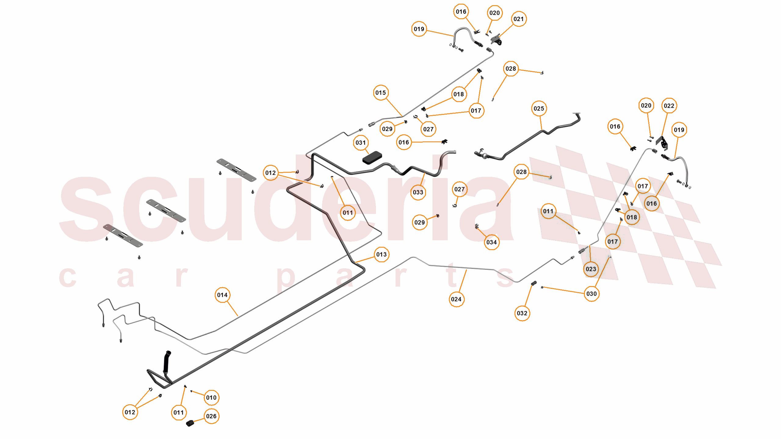 9 - C1 - BRAKE SYSTEM - 9.4 - 05 - REAR BRAKE PIPES of McLaren McLaren McLaren 12C Spider