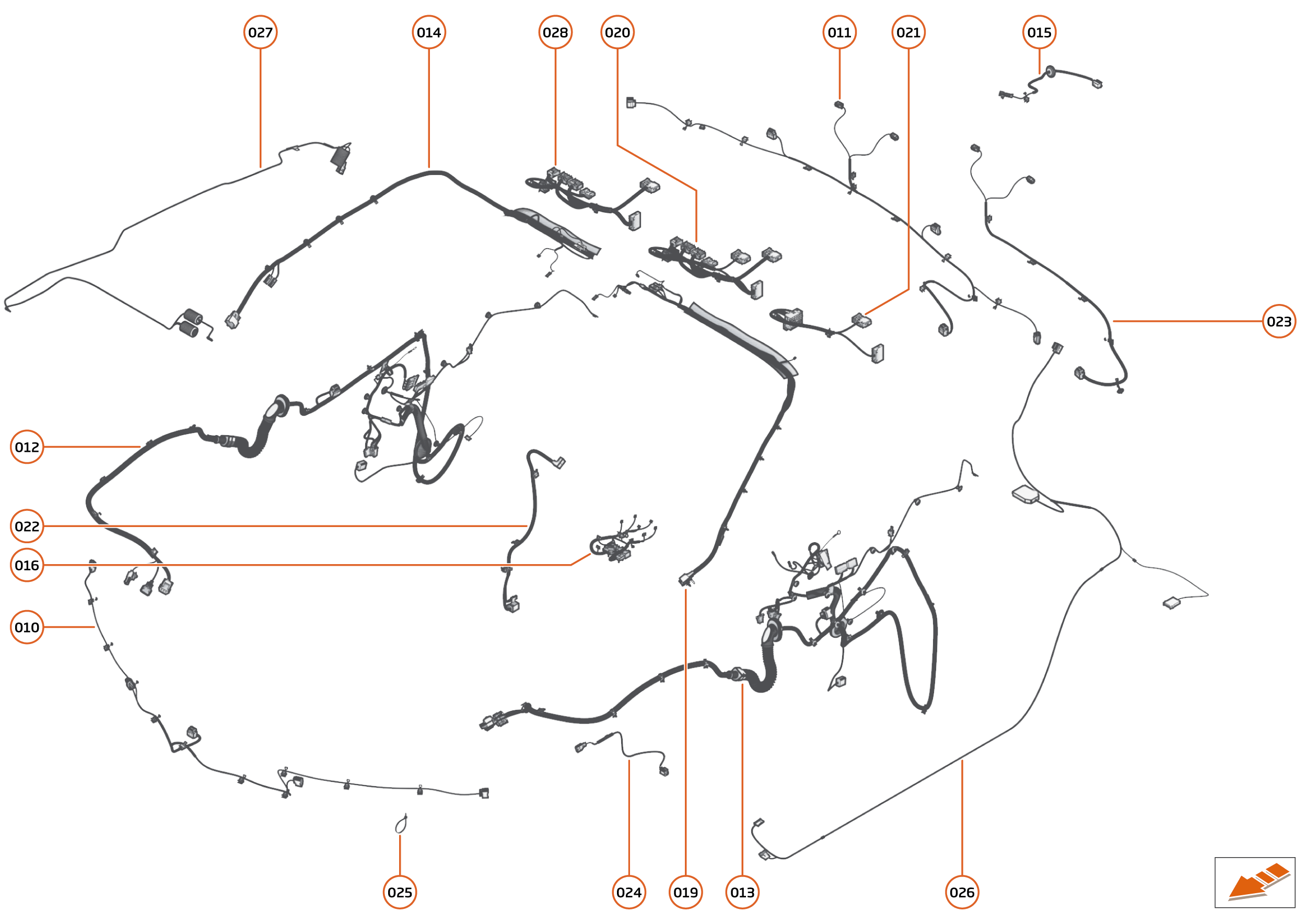 36 - WIRING HARNESS - 36.3 - NON-BODY WIRING HARNESS of McLaren McLaren GT McLaren GT