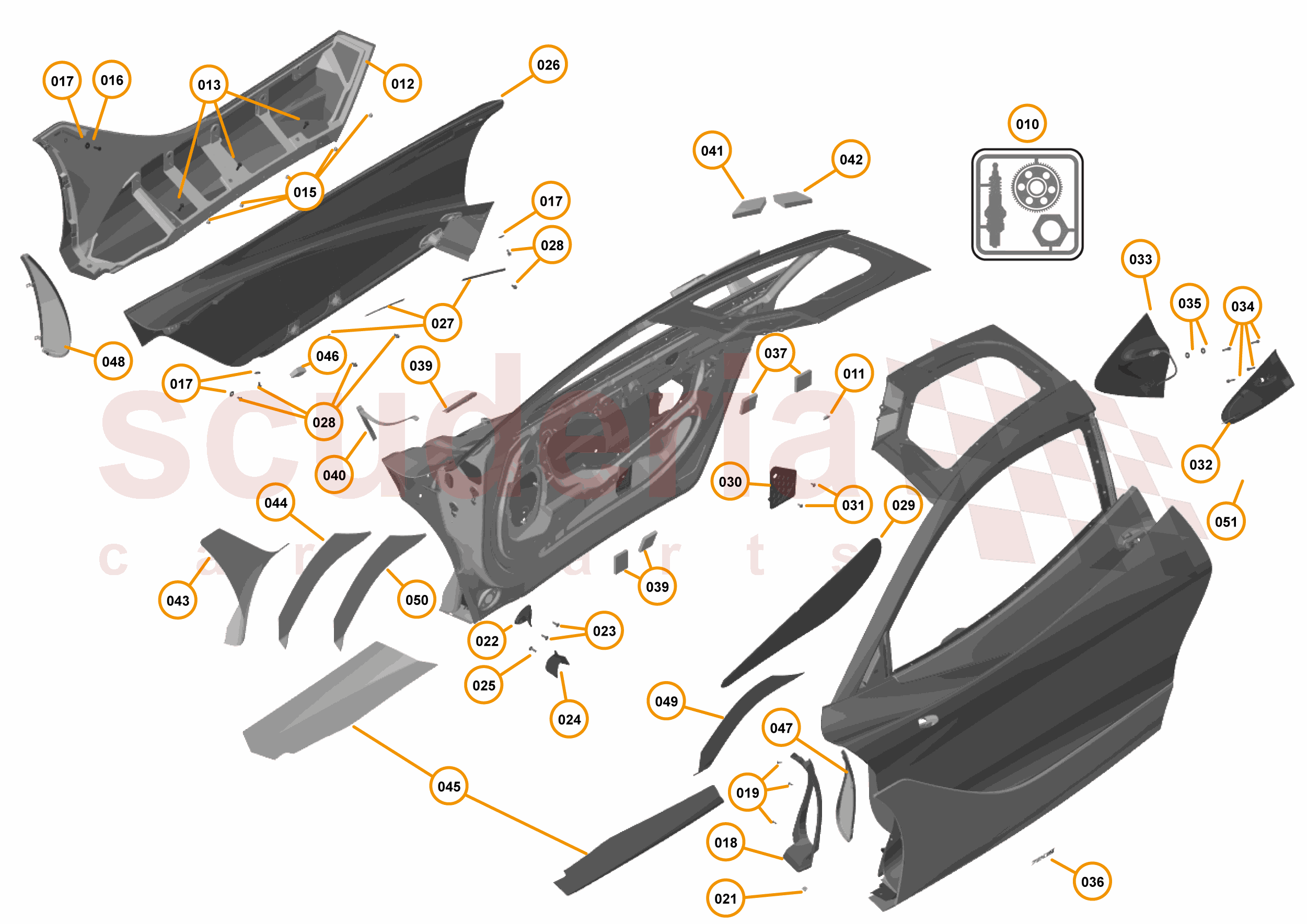 7 - CLOSURES - 7.4 - DOOR STRUCTURE of McLaren McLaren McLaren 720S Coupe