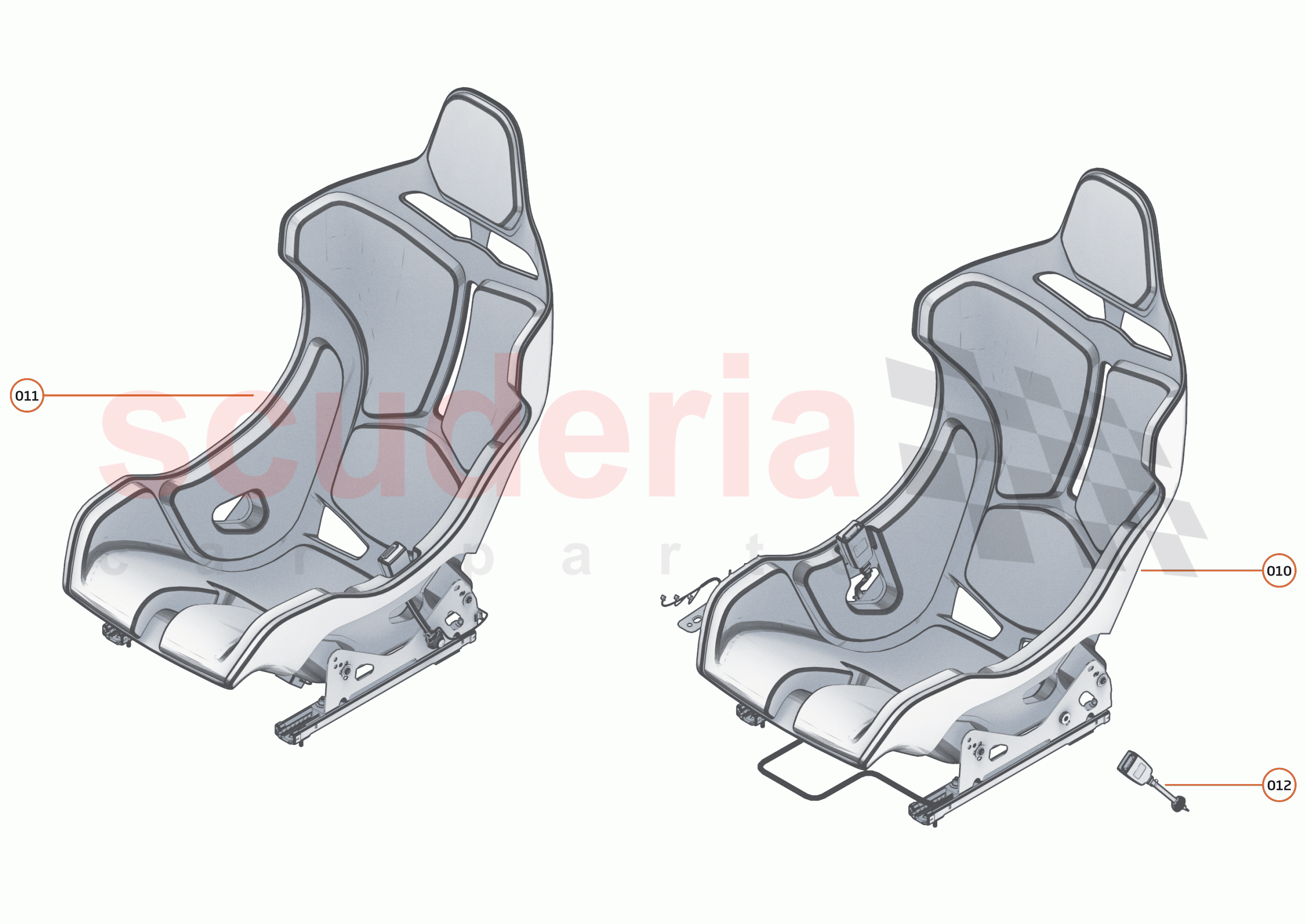 42 - INTERIOR SYSTEMS - 42.9 - SEAT ASSY - LHD WIDE of McLaren McLaren Senna