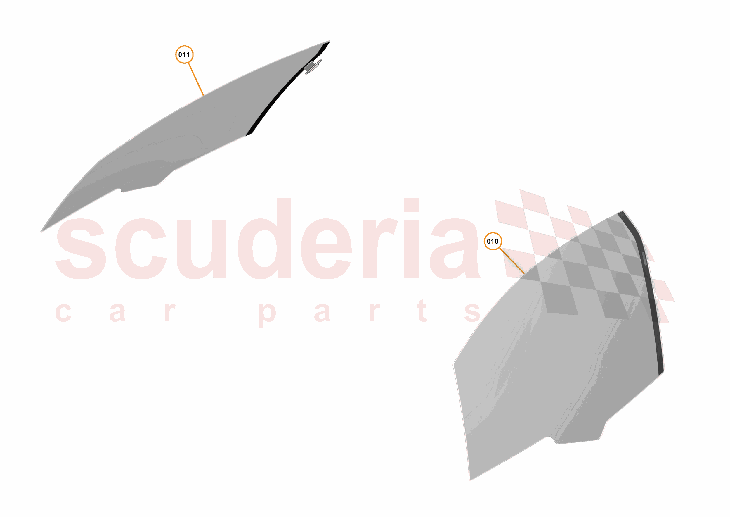 7 - GLAZING - CLOSURES AND DYNAMIC - 7.3 - DOOR GLAZING - DYNAMIC of McLaren McLaren Ultimate Series McLaren P1 Coupe