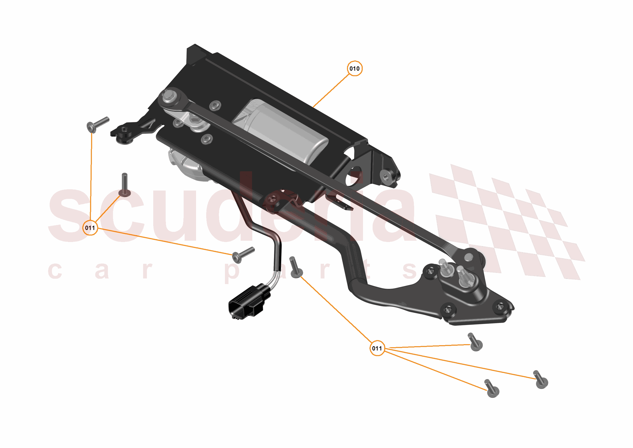 11 - WIPERS & WASHER SYSTEM - 11.3 - WINDSCREEN WIPER LINKAGE of McLaren McLaren Ultimate Series McLaren P1 Coupe