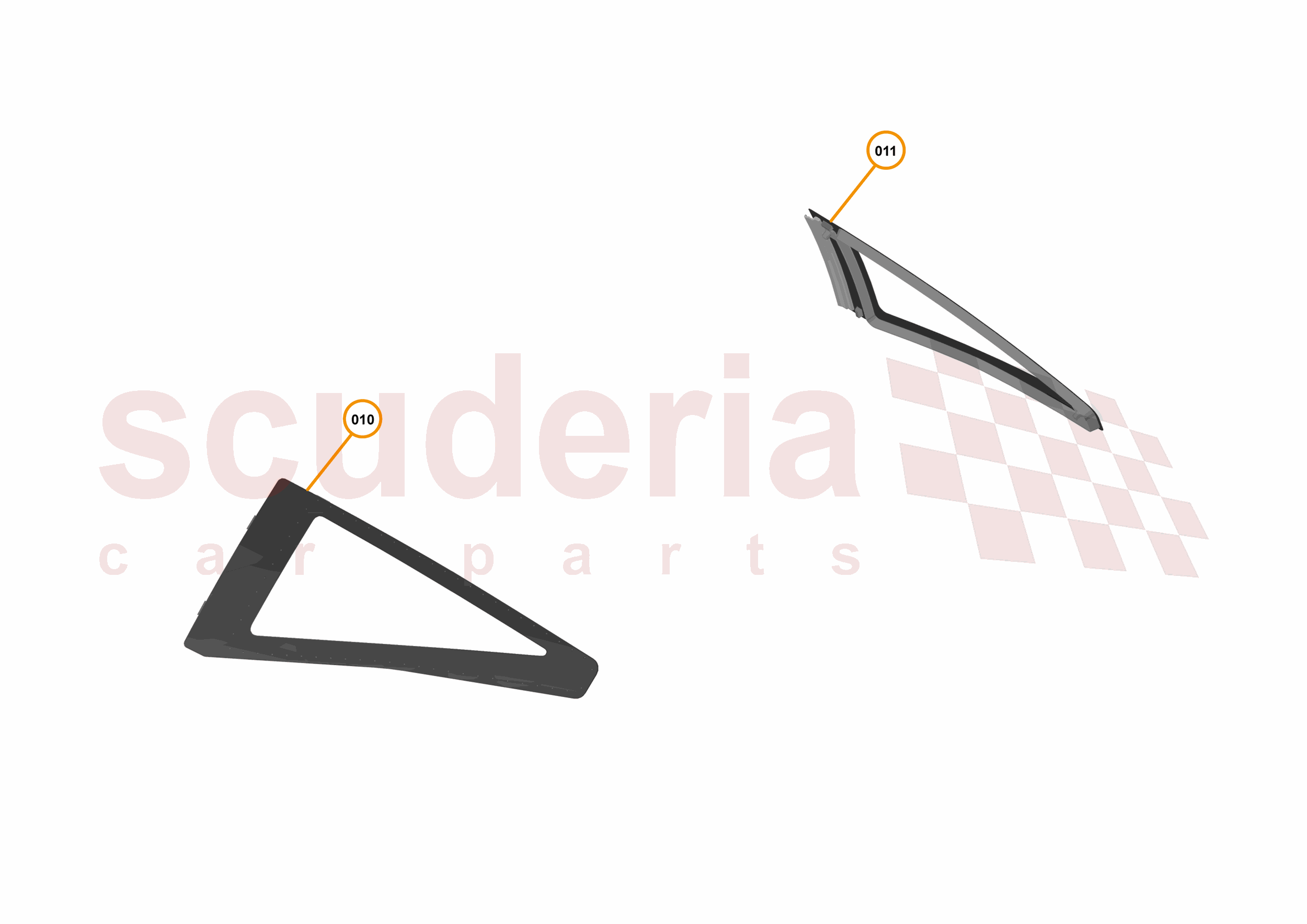 11 - GLAZING - EXTERIOR - 11.2 - QUARTER GLASS of McLaren McLaren McLaren 720S Coupe