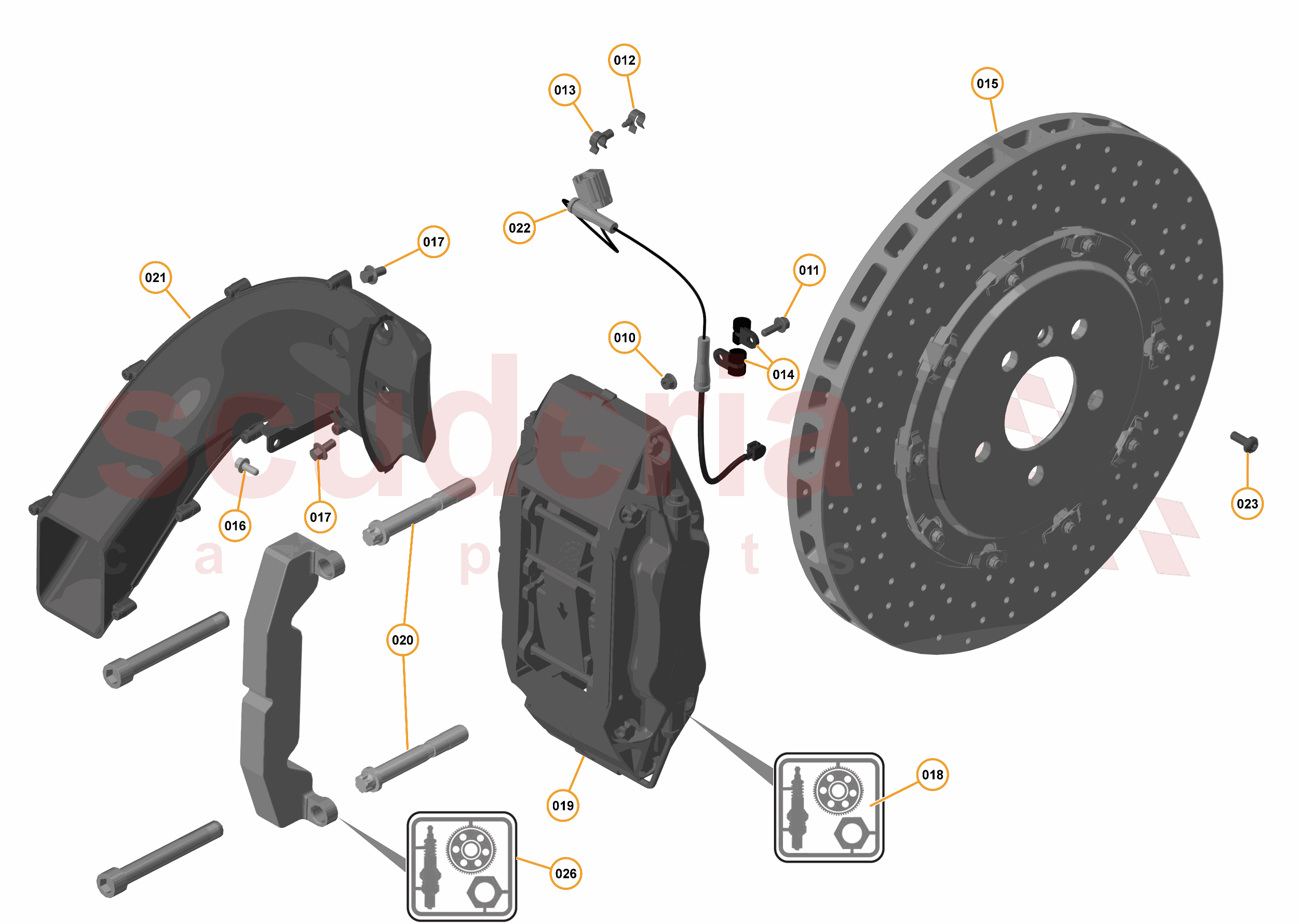 9 - C1 - BRAKE SYSTEM - 9.3 - 04 - REAR BRAKE DISCS AND CALIPERS of McLaren McLaren McLaren 650S Spider