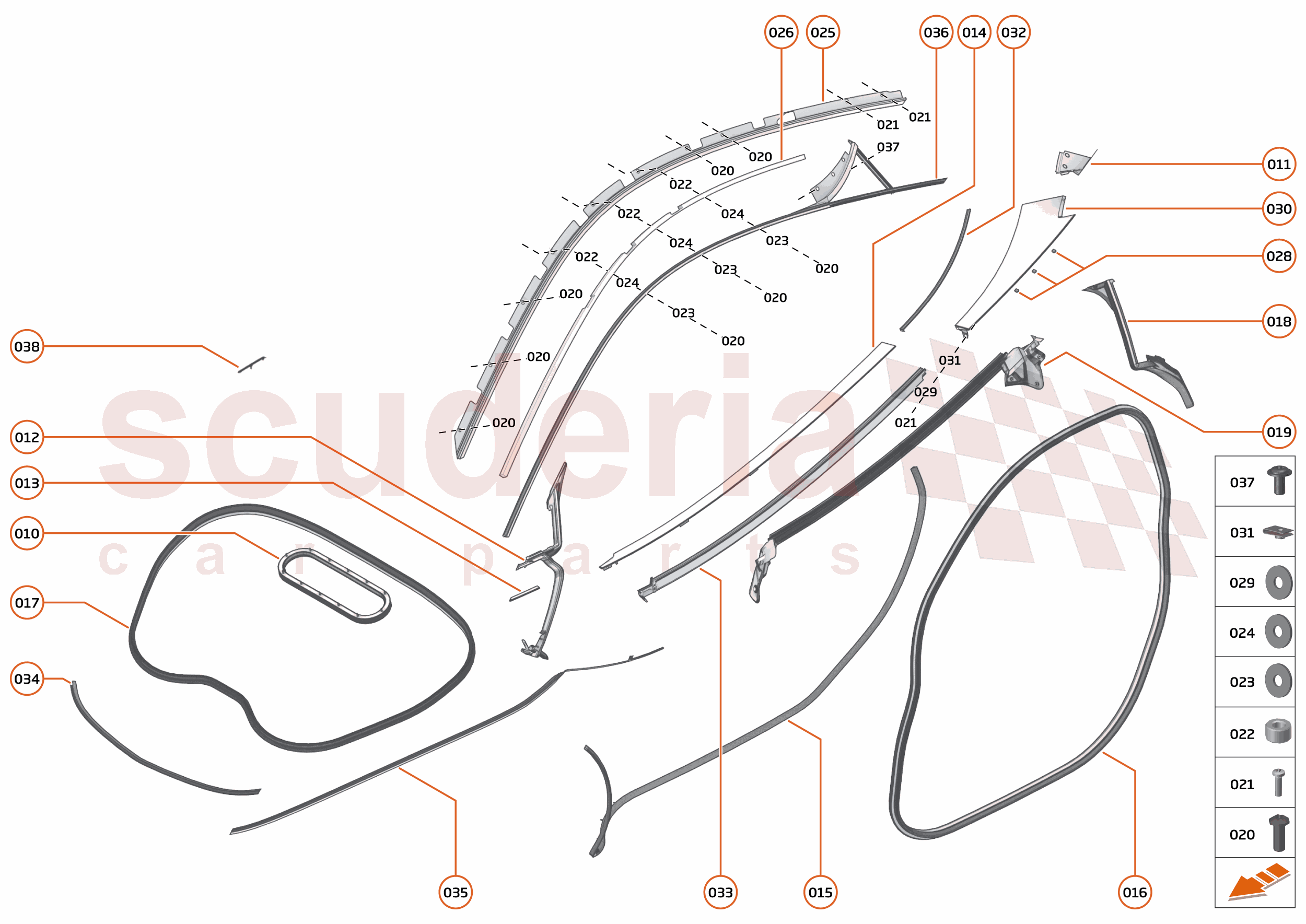 6 - CLOSURES - 6.10 - CLOSURES SEALS of McLaren McLaren McLaren 600LT