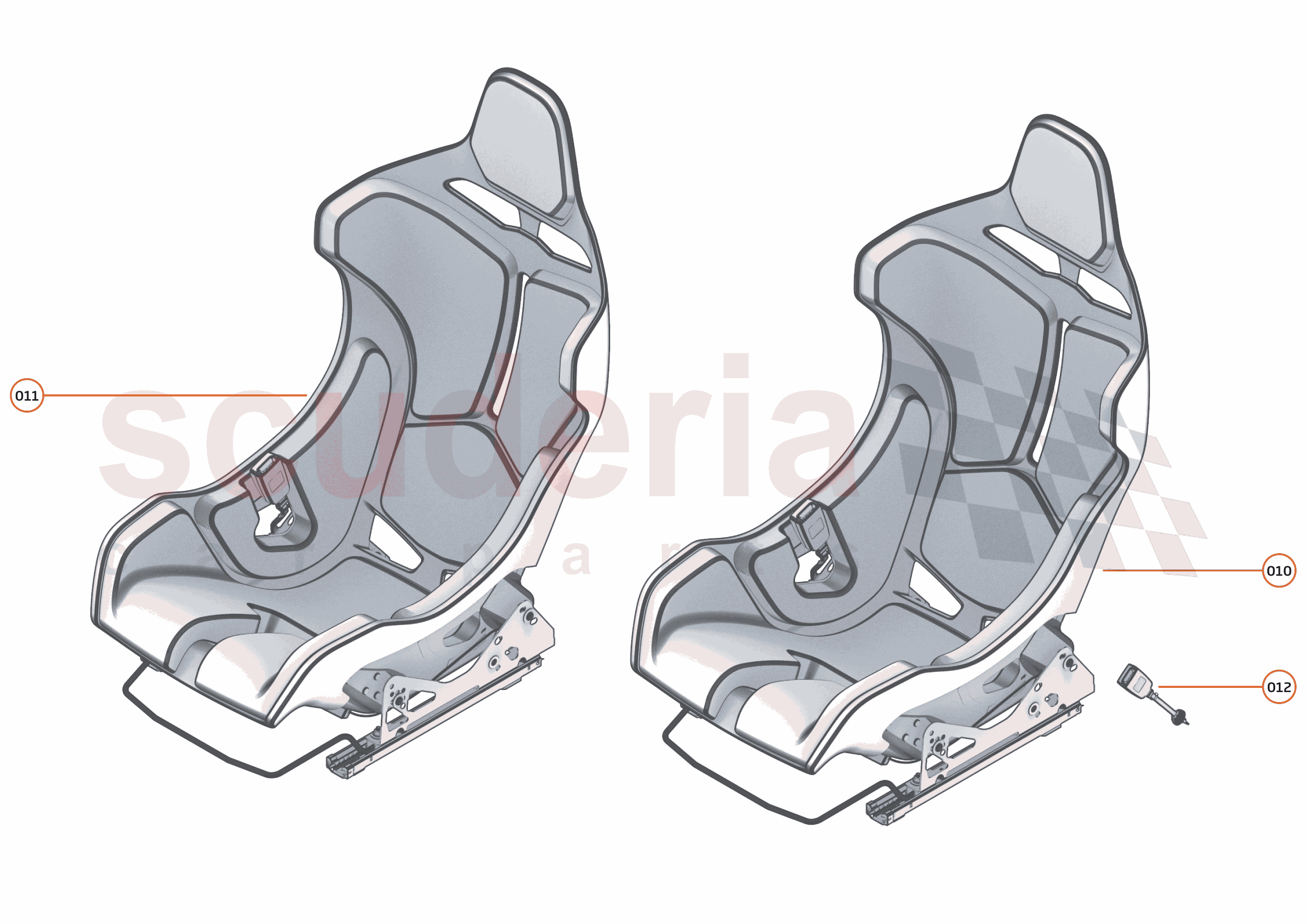 42 - INTERIOR SYSTEMS - 42.12 - SEAT ASSY - RHD - ADJUSTABLE of McLaren McLaren Ultimate Series McLaren Senna