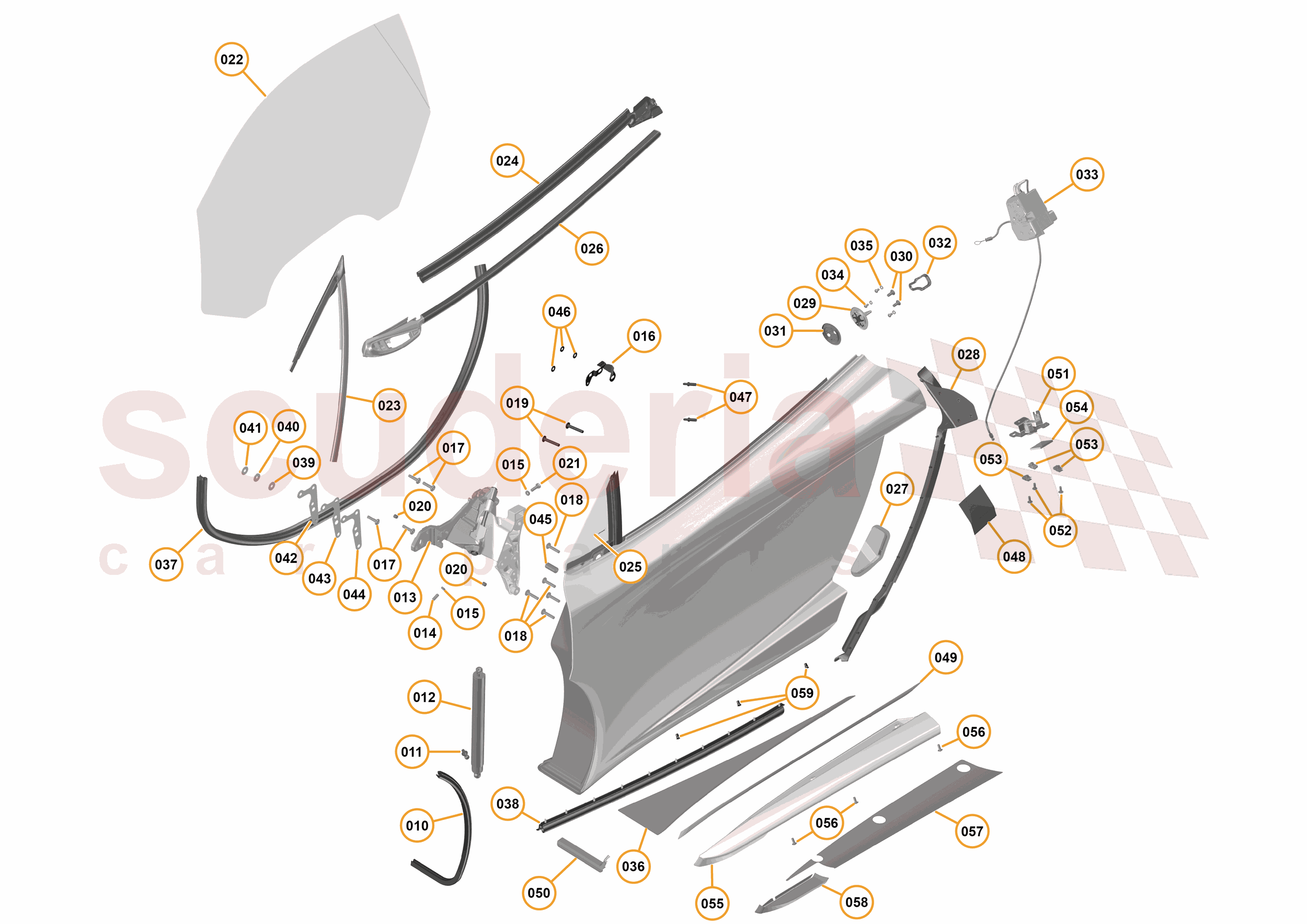 3 - A3 -CLOSURES - 3.6 - 03 - DOOR LH - EXTERNAL of McLaren McLaren McLaren 675LT Spider