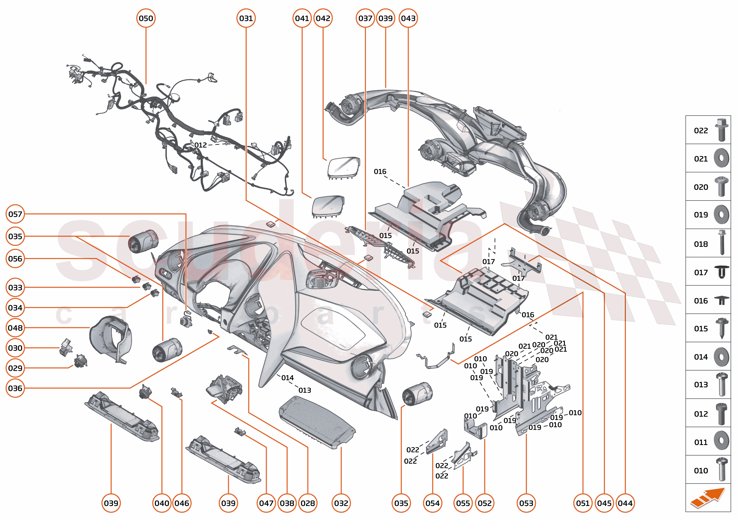 48 - INTERIOR SYSTEMS - 48.1 - ASSY FACIA - COMPONENTS & HARDWARE of McLaren McLaren McLaren 750S Coupe