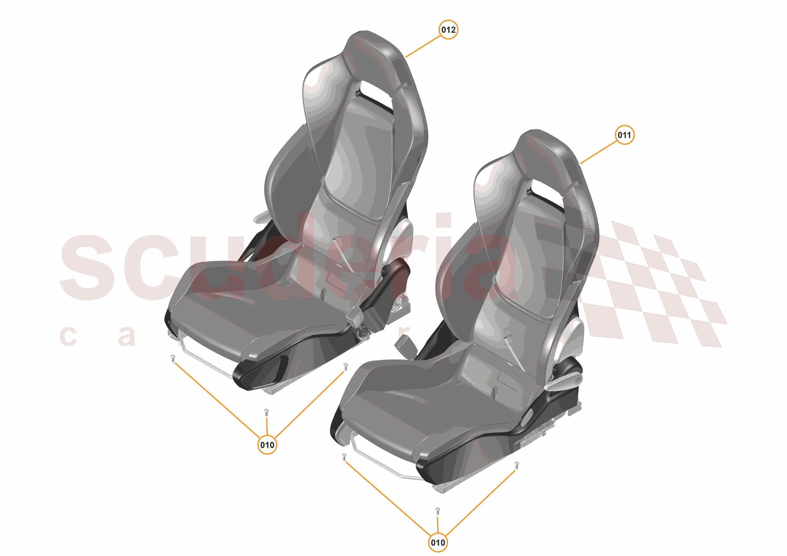 47 - INTERIOR SYSTEMS - 47.15 - SEAT ASSEMBLY - HYBRID/MANUAL of McLaren McLaren McLaren 570GT