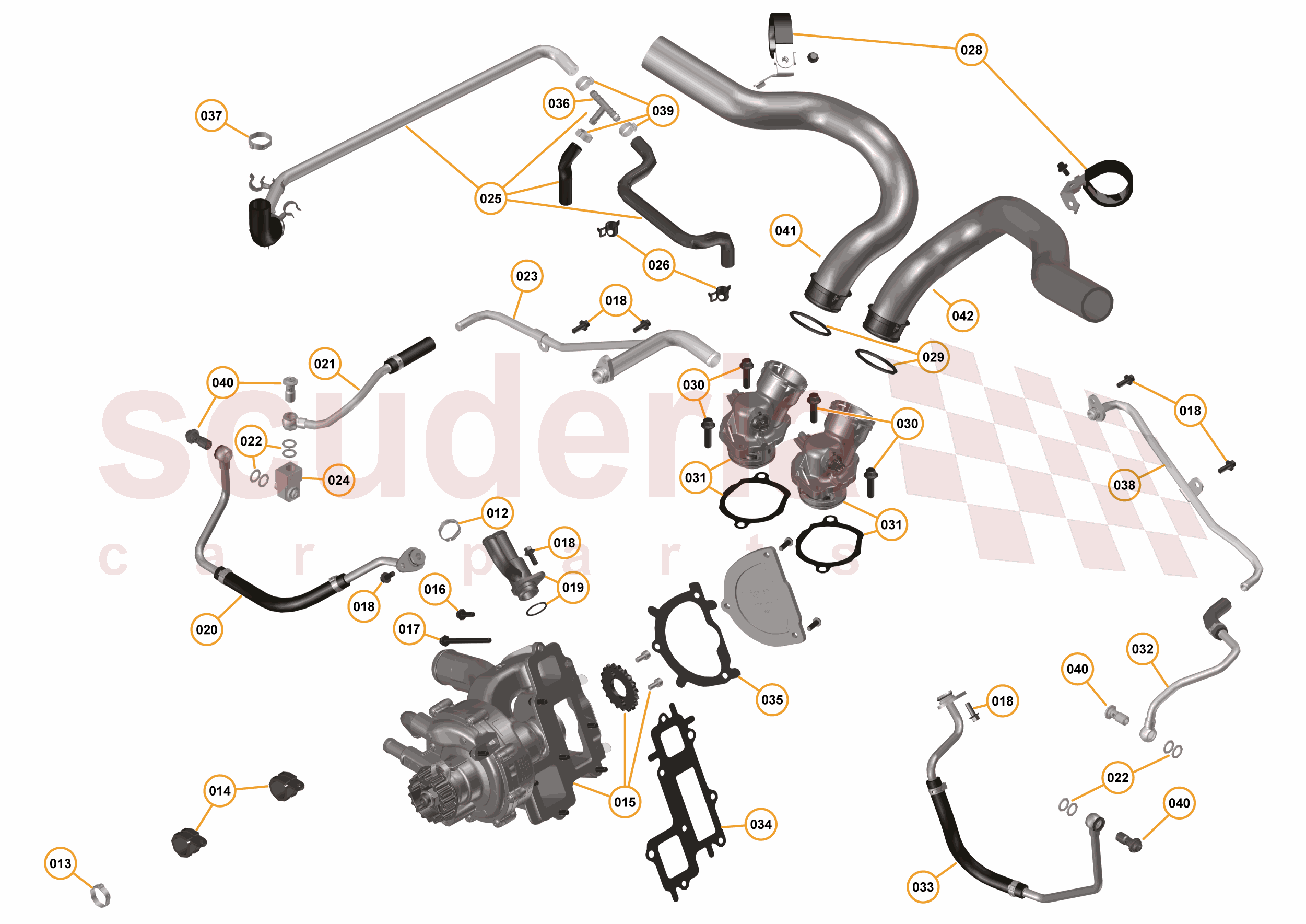 16 - F1 - POWER UNIT - 16.4 - 01 - POWER UNIT - WATER PUMP + COOLING of McLaren McLaren McLaren 675LT Spider