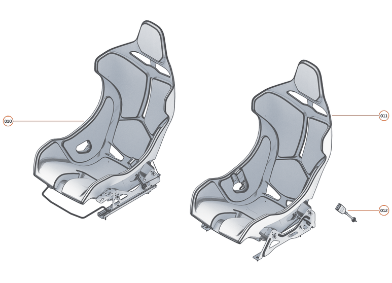 42 - INTERIOR SYSTEMS - 42.10 - SEAT ASSY - RHD WIDE of McLaren McLaren Ultimate Series McLaren Senna