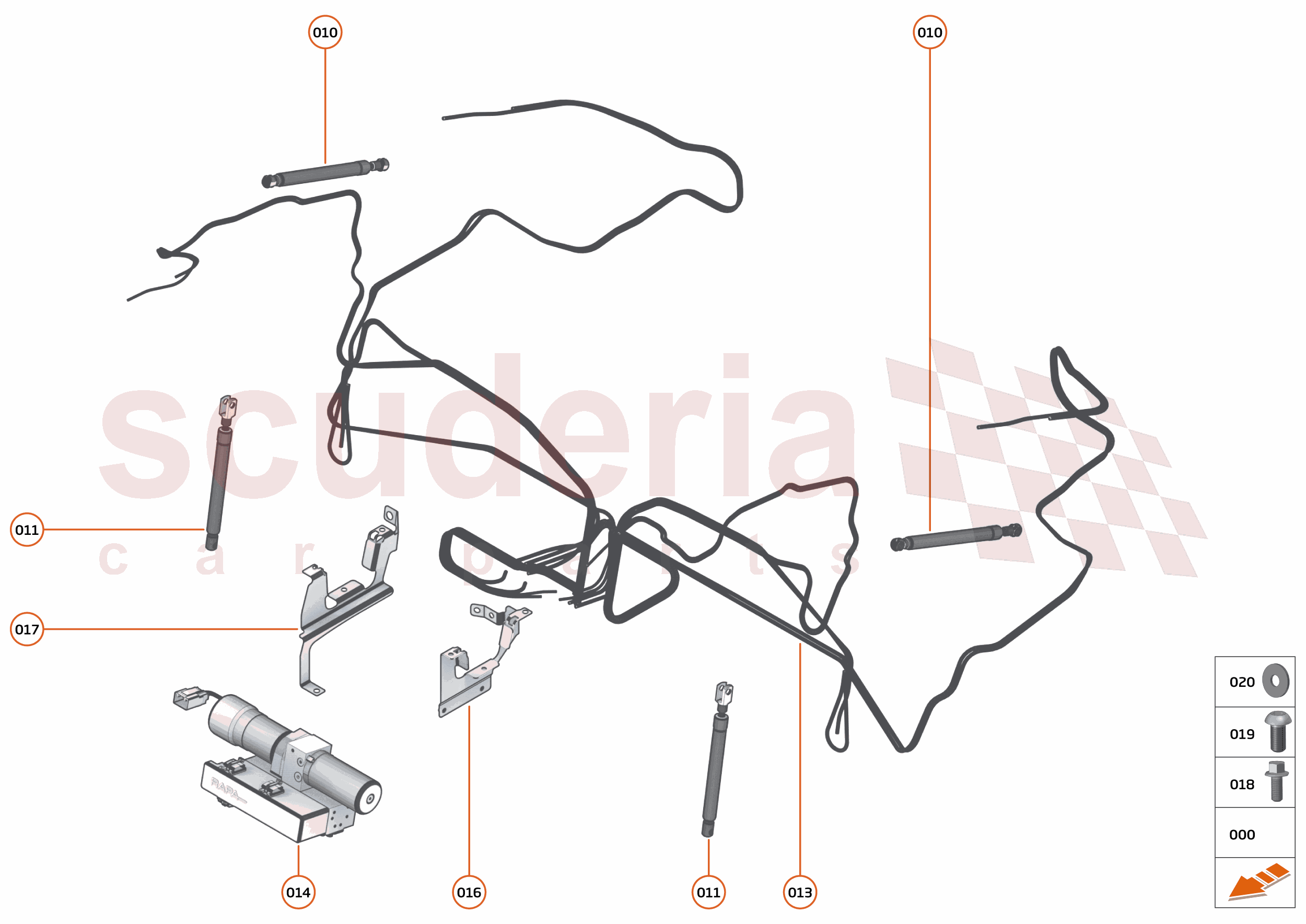 8 - OPENING ROOF SYSTEMS - 8.7 - CONVERTIBLE ROOF (RHT) - HYDRAULICS of McLaren McLaren McLaren 600LT Spider