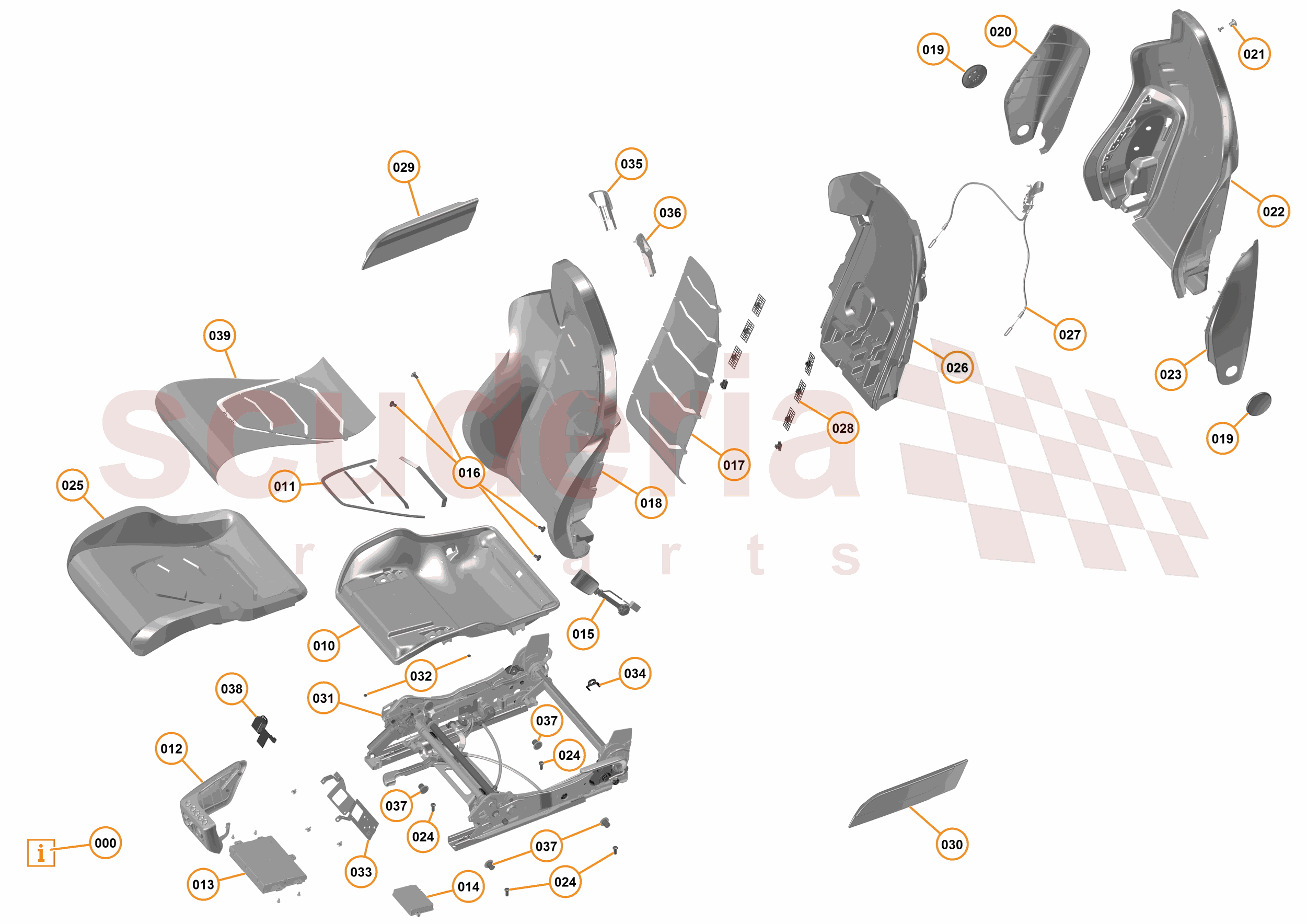 29 - N3 - SEAT ASSEMBLY - 29.1 - 01 - SEAT ASSEMBLY - MISC of McLaren McLaren McLaren 675LT Spider