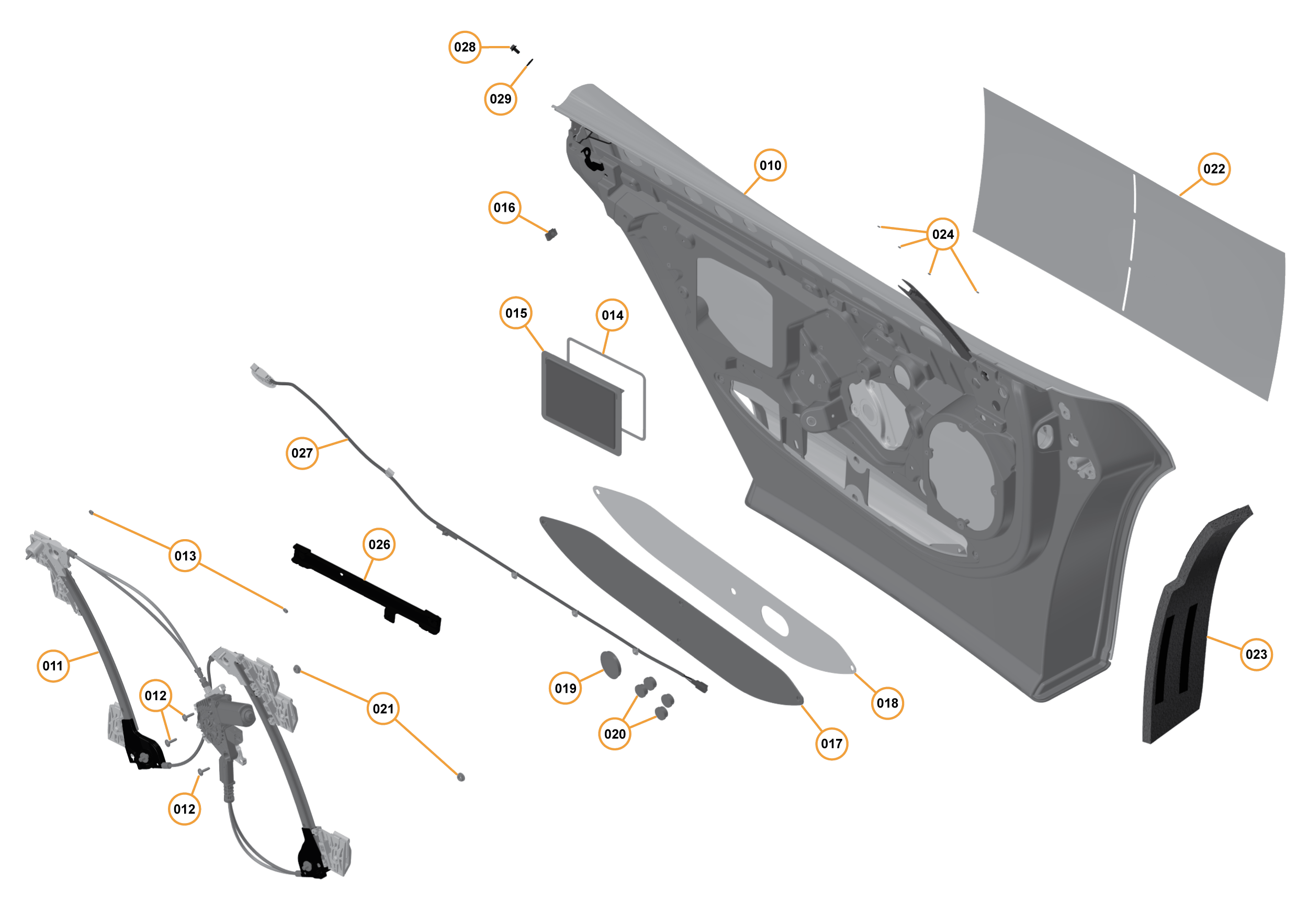 3 - A3 -CLOSURES - 3.5 - 03 - DOOR LH - INTERNAL of McLaren McLaren Super Series McLaren 675LT Coupe
