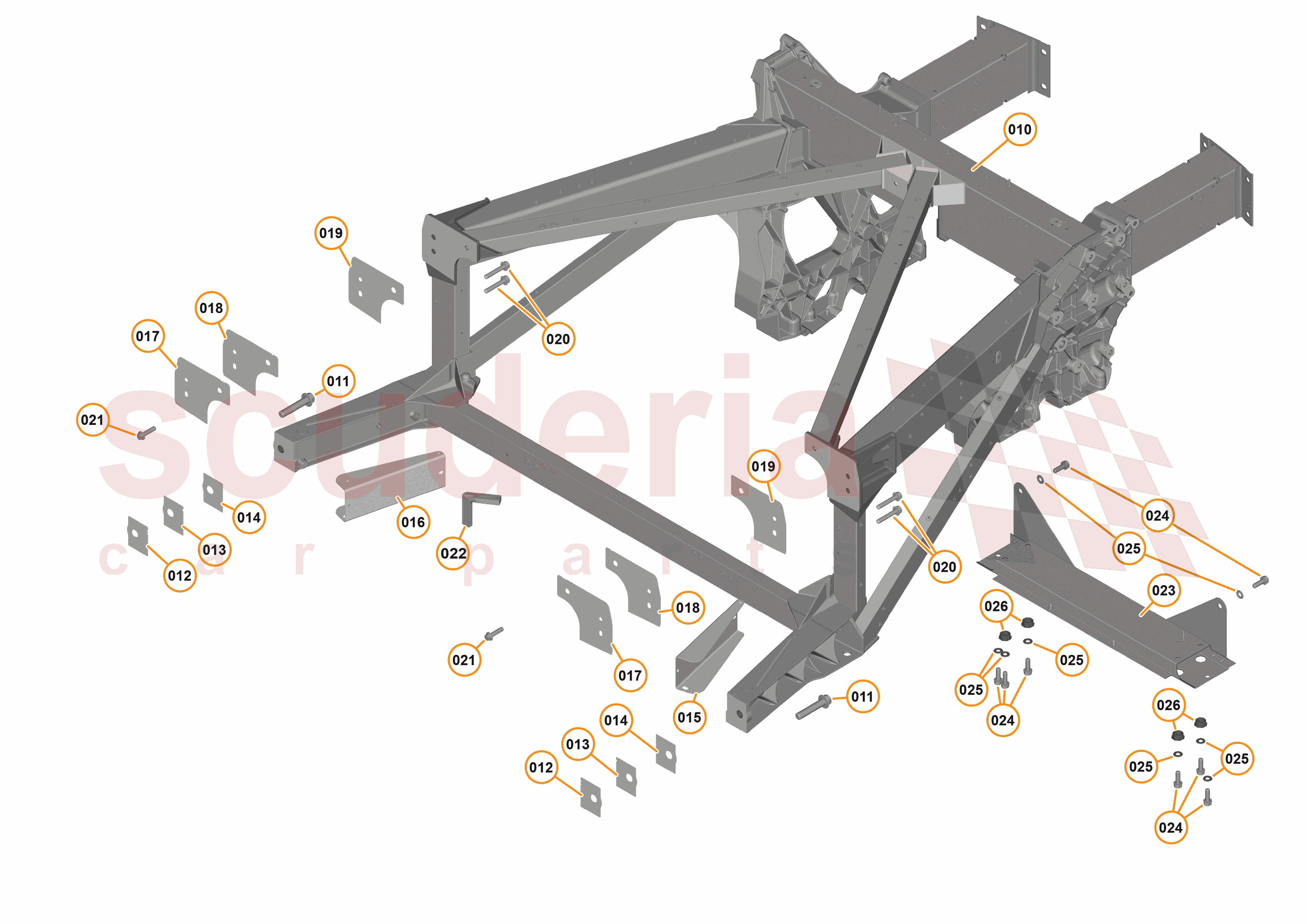 3 - REAR STRUCTURES - 3.1 - REAR FRAME of McLaren McLaren McLaren 570S Spider