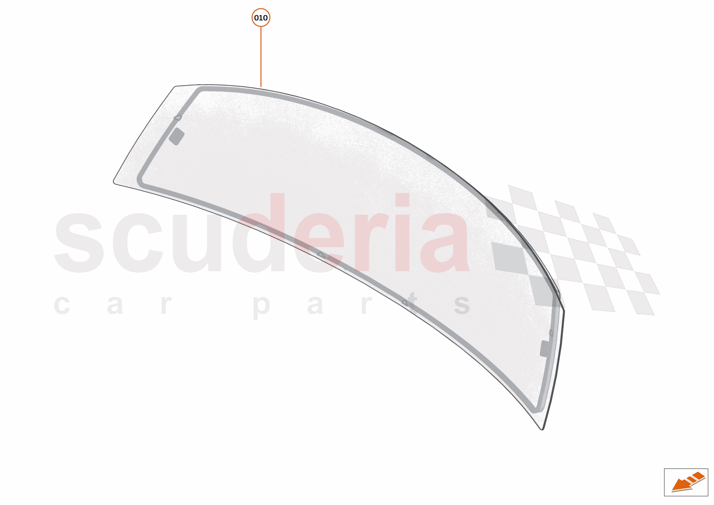 9 - GLAZING - 9.2 - BULKHEAD GLAZING - FIXED of McLaren McLaren McLaren 620R