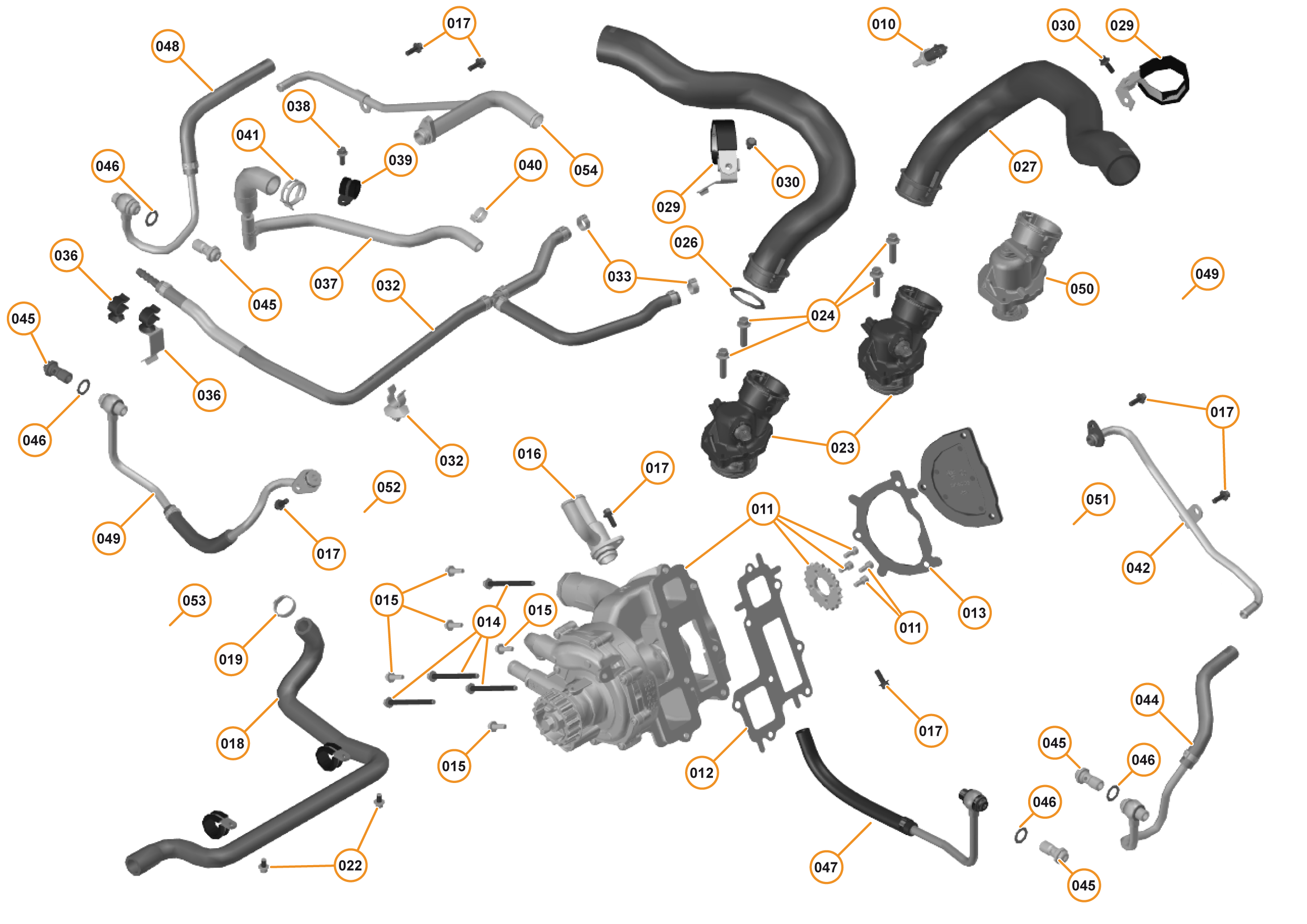 33 - ENGINE - 33.11 - ENGINE WATER PUMP & WATER CIRCUIT of McLaren McLaren Super Series McLaren 720S Spider