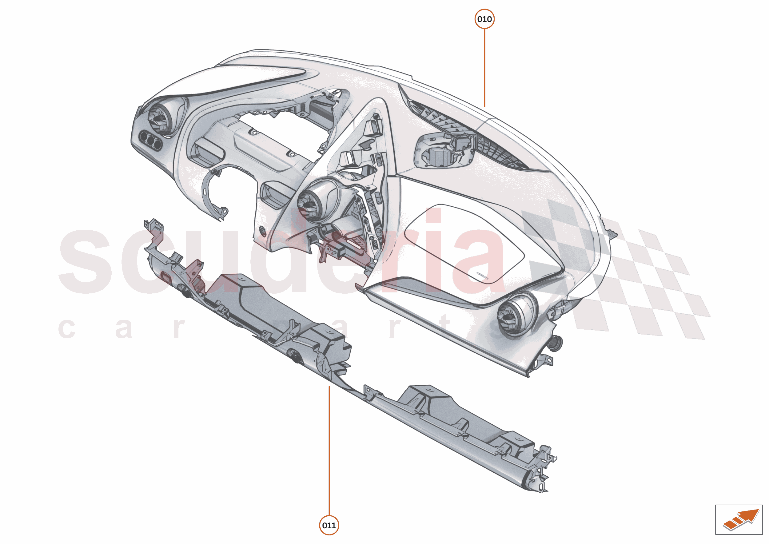 47 - INTERIOR SYSTEMS - 47.2 - ASSY FACIA - ASSEMBLY of McLaren McLaren McLaren 720S Spider