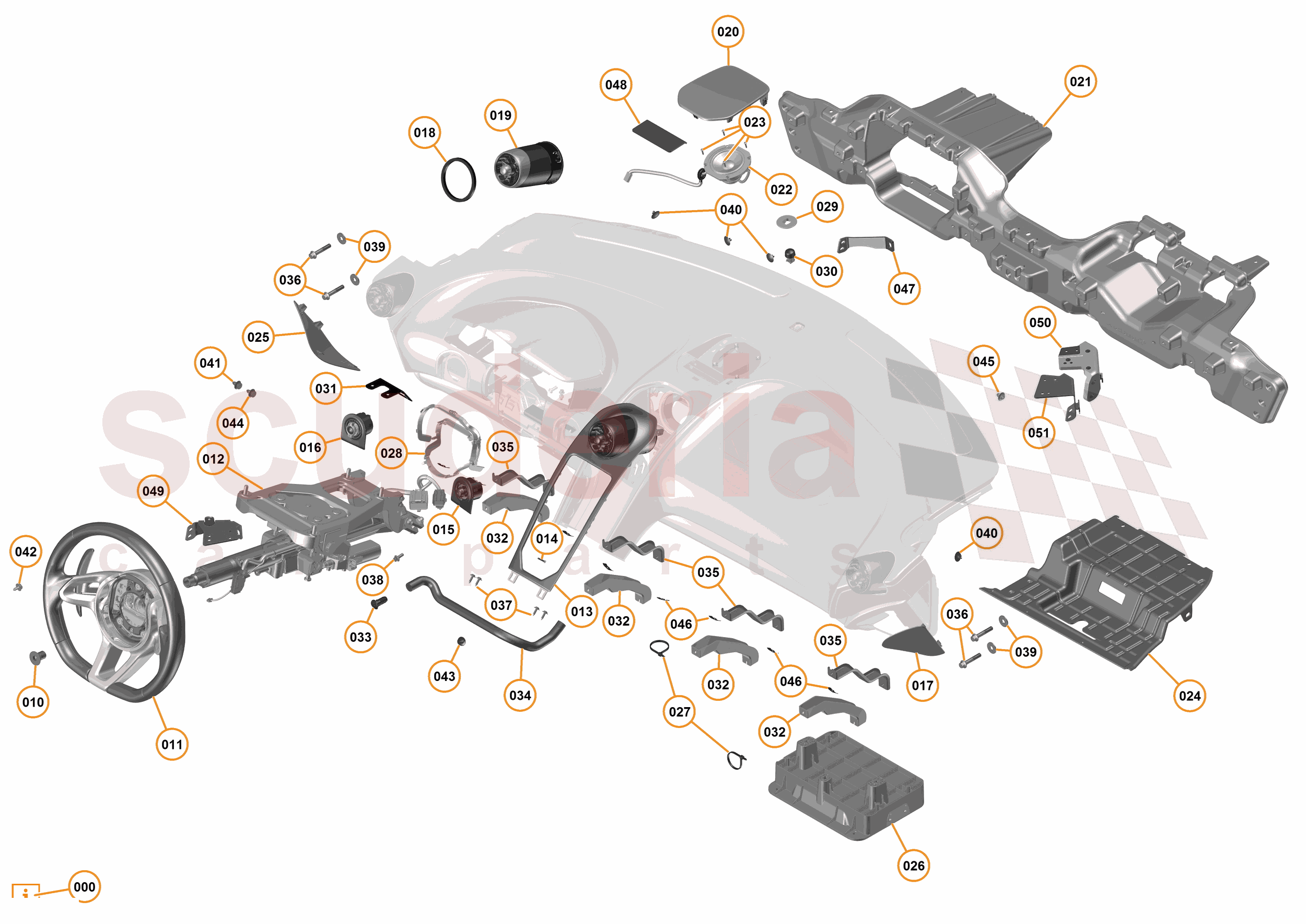 28 - N1 - FACIA - 28.1 - 01 - FACIA - STEERING AND MISC of McLaren McLaren McLaren 675LT Coupe