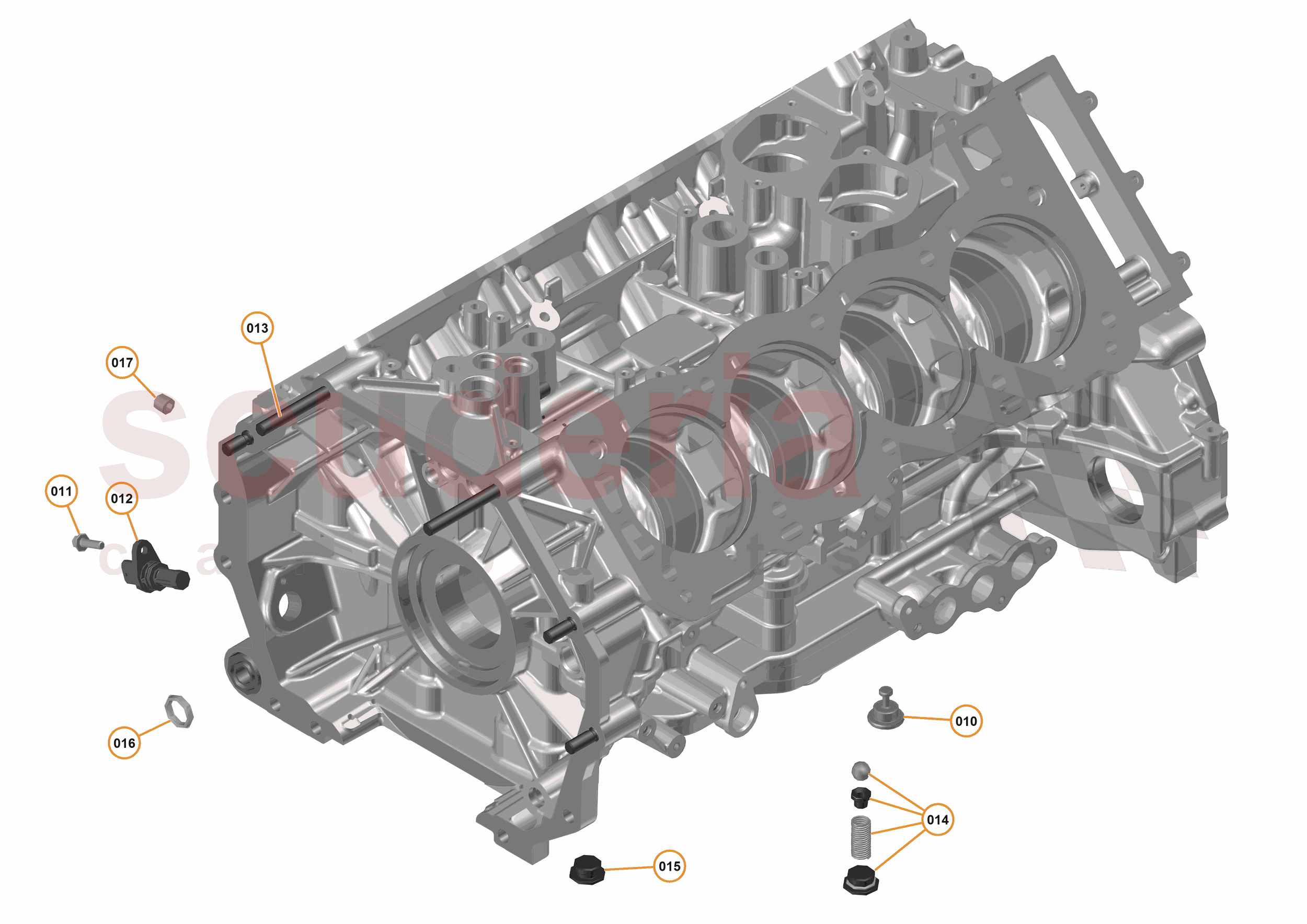 16 - F1 - POWER UNIT - 16.9 - 01 - POWER UNIT - CRANK POSITION + TRANSMISSION STUDS of McLaren McLaren McLaren 675LT Spider