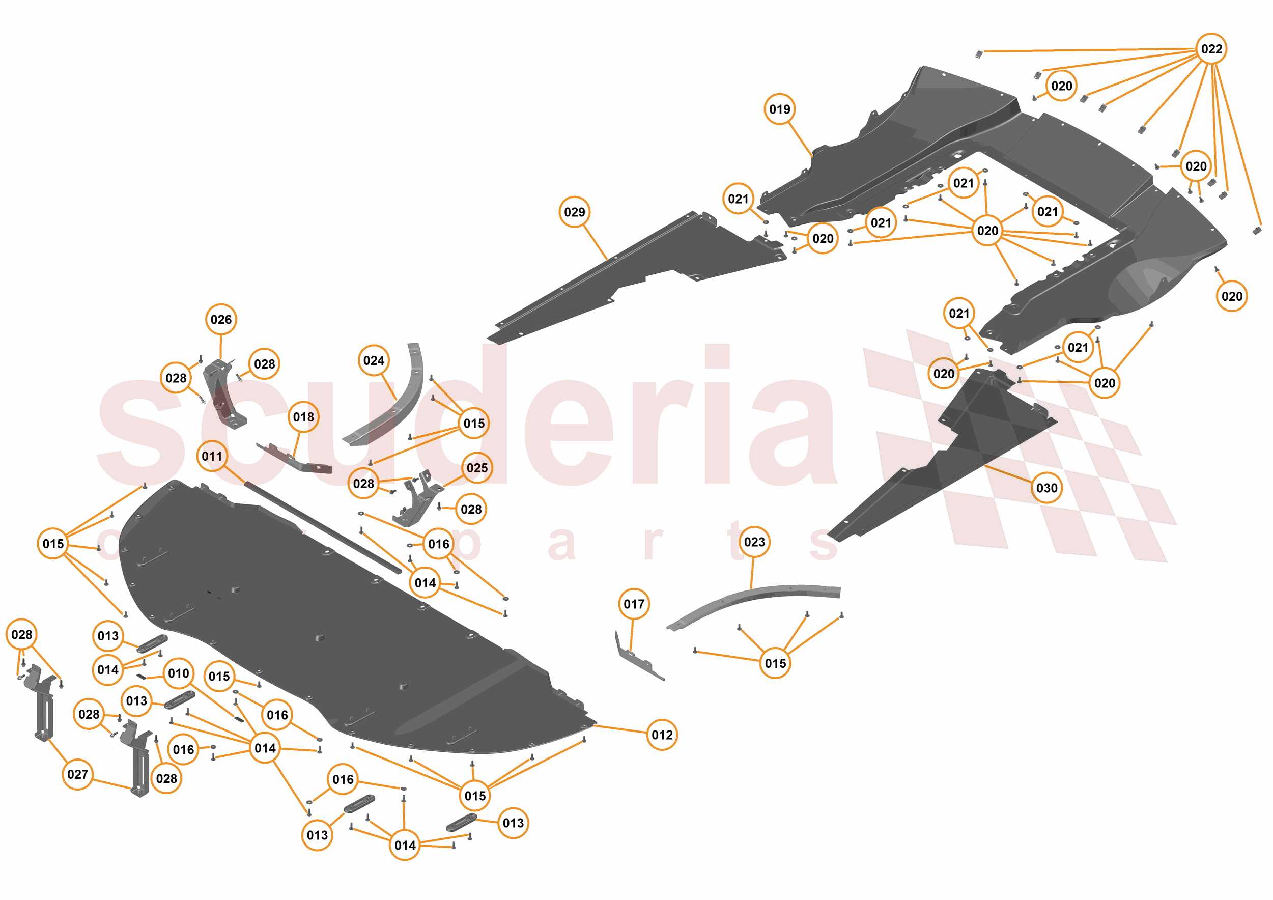 2 - A2 - EXTERIOR TRIM, LIGHTING, AND WIPERS - 2.7 - 07 - FLOORS AND DIFFUSER of McLaren McLaren McLaren 675LT Spider