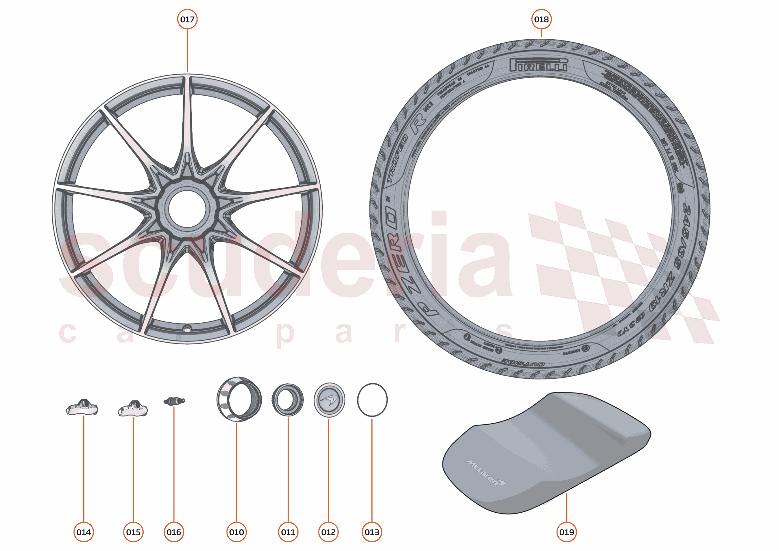 17 - SUSPENSION - 17.12 - WHEEL AND TYRE ASSEMBLIES FRONT RIGHT of McLaren McLaren Ultimate Series McLaren Senna