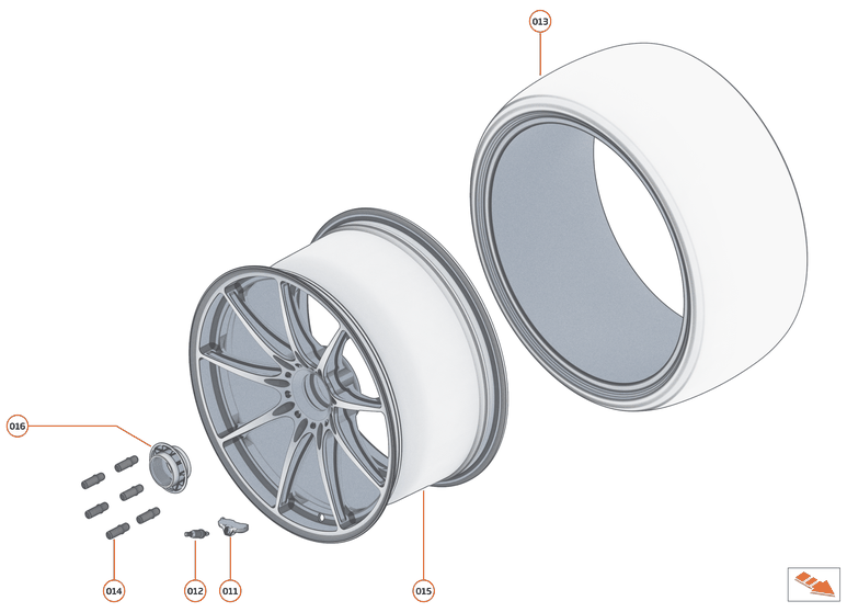 17 - SUSPENSION - 17.12 - WHEEL AND TYRE ASSEMBLIES FRONT RIGHT of McLaren McLaren Ultimate Series McLaren Senna GTR
