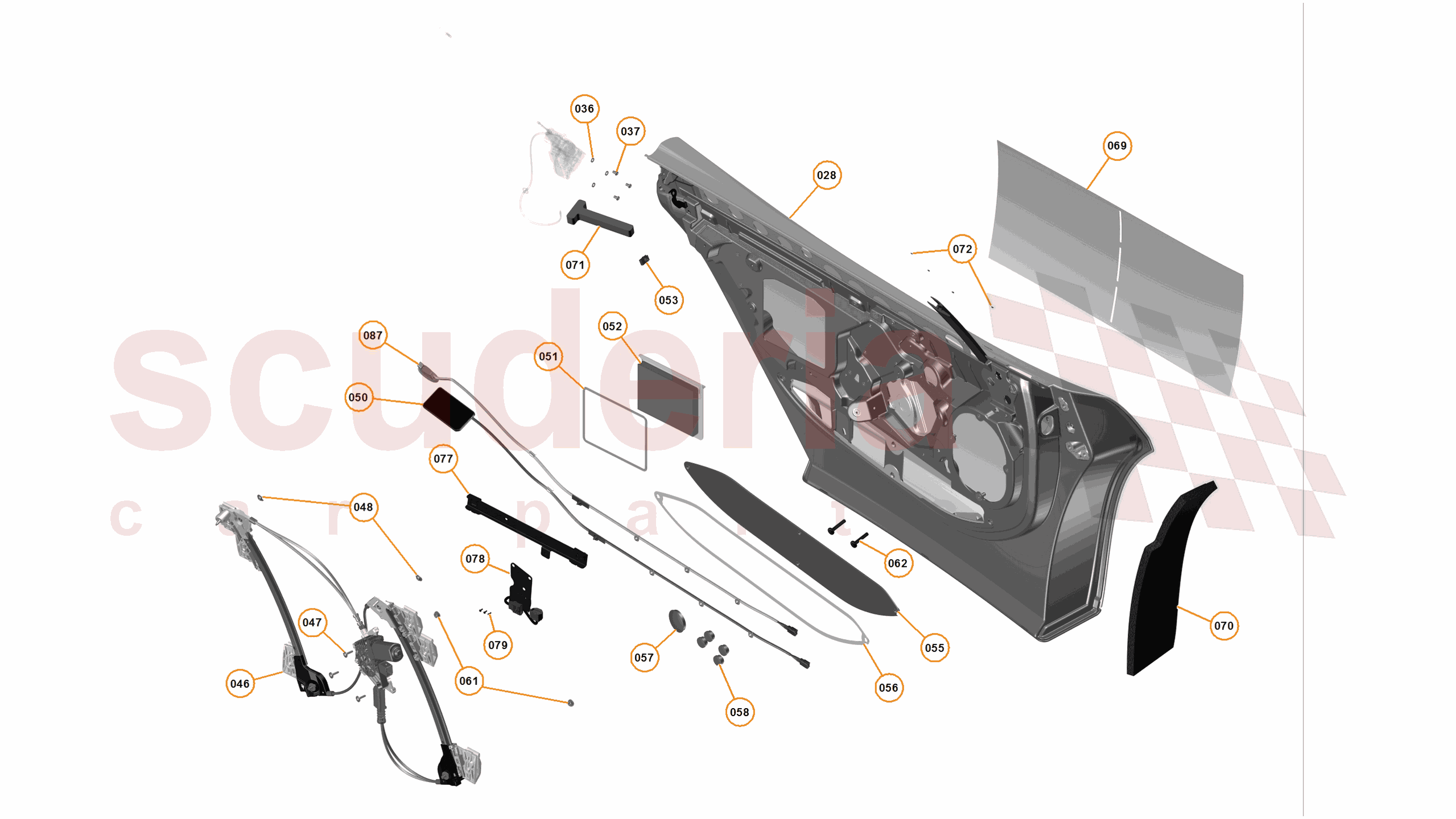 3 - A3 -CLOSURES - 3.2 - 02 - DOOR RH - INTERNAL of McLaren McLaren McLaren 650S Coupe