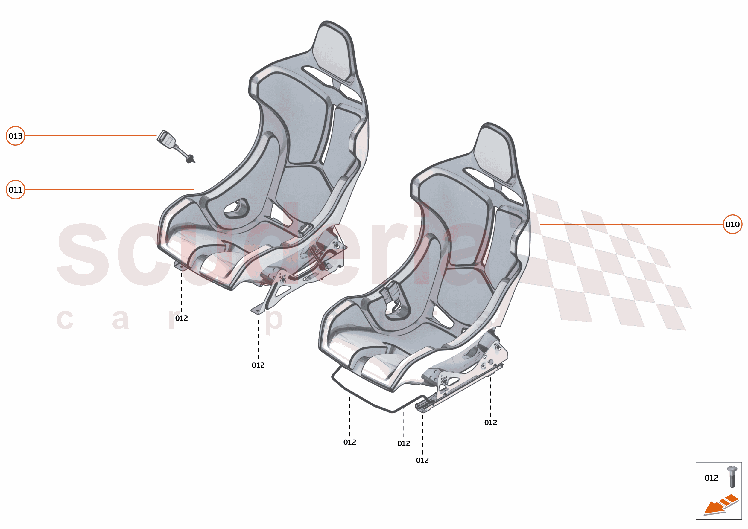 48 - INTERIOR SYSTEMS - 48.9 - SEAT ASSY - RACE SEAT of McLaren McLaren McLaren 600LT