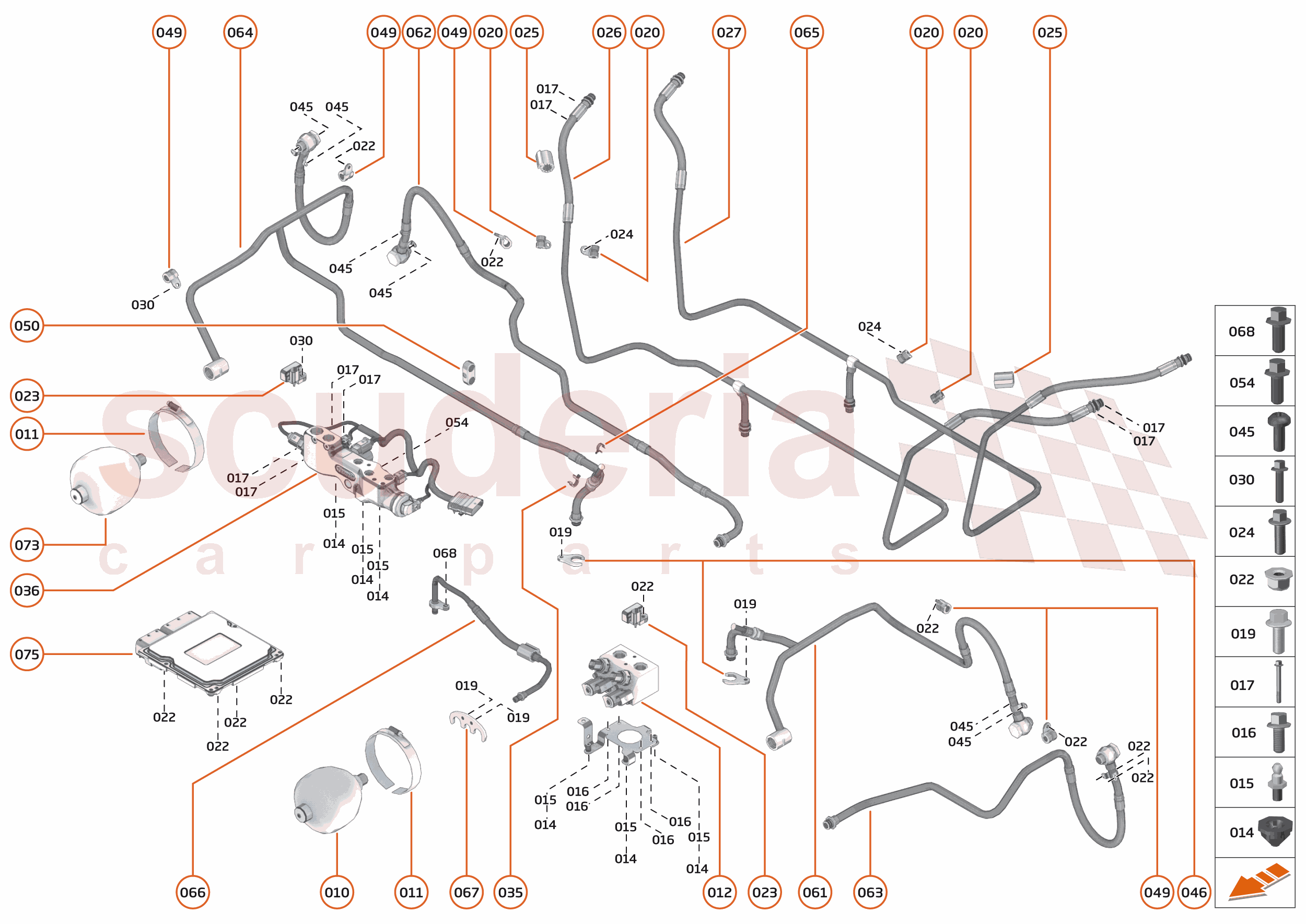 17 - SUSPENSION - 17.8 - SUSPENSION FLUID SYSTEMS - FRONT of McLaren McLaren Ultimate Series McLaren Senna