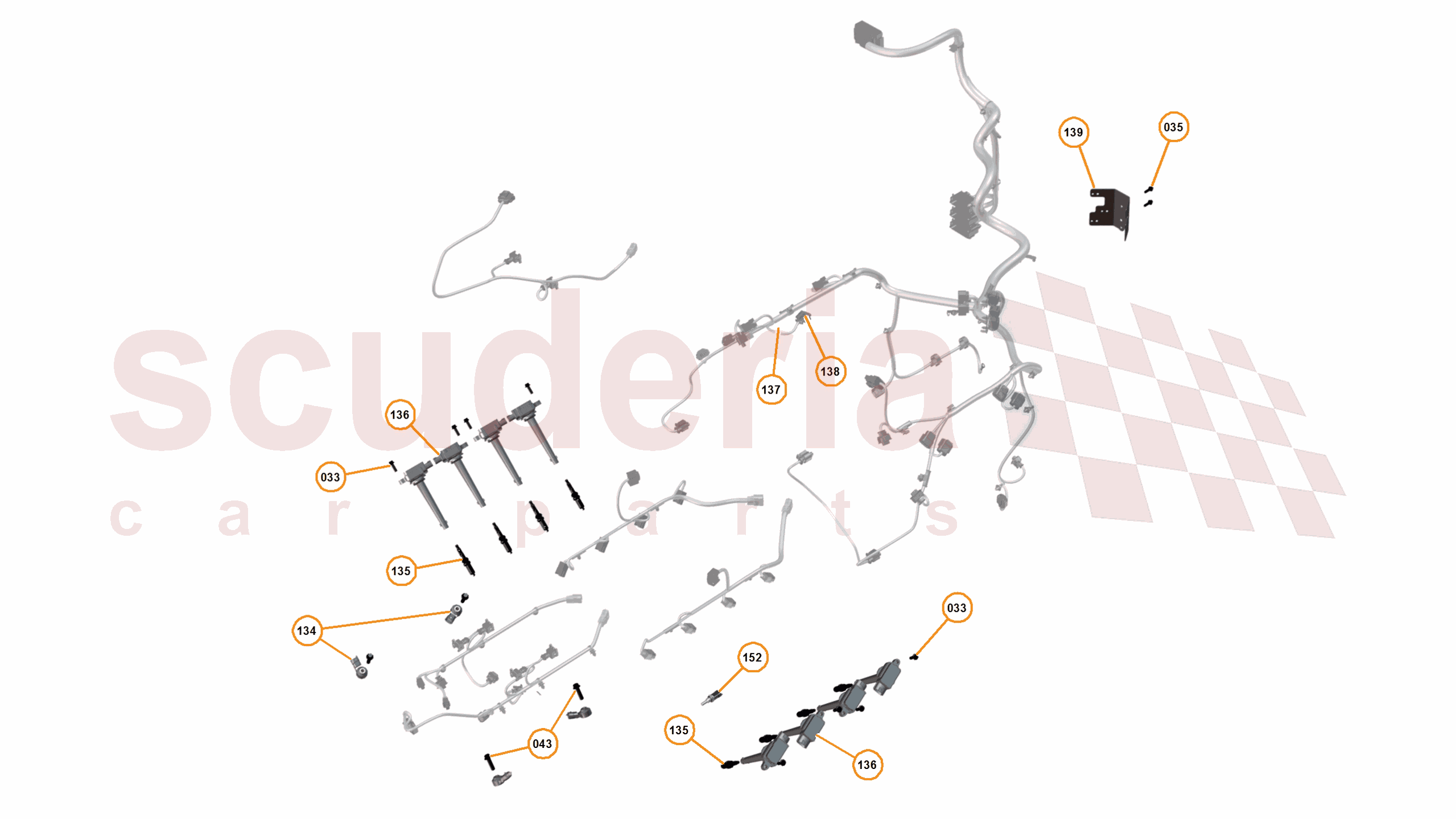 16 - F1 - POWER UNIT - 16.15 - 01 - POWER UNIT - SPARK PLUGS, IGNITION COILS + KNOCK SENSORS of McLaren McLaren McLaren 650S Coupe