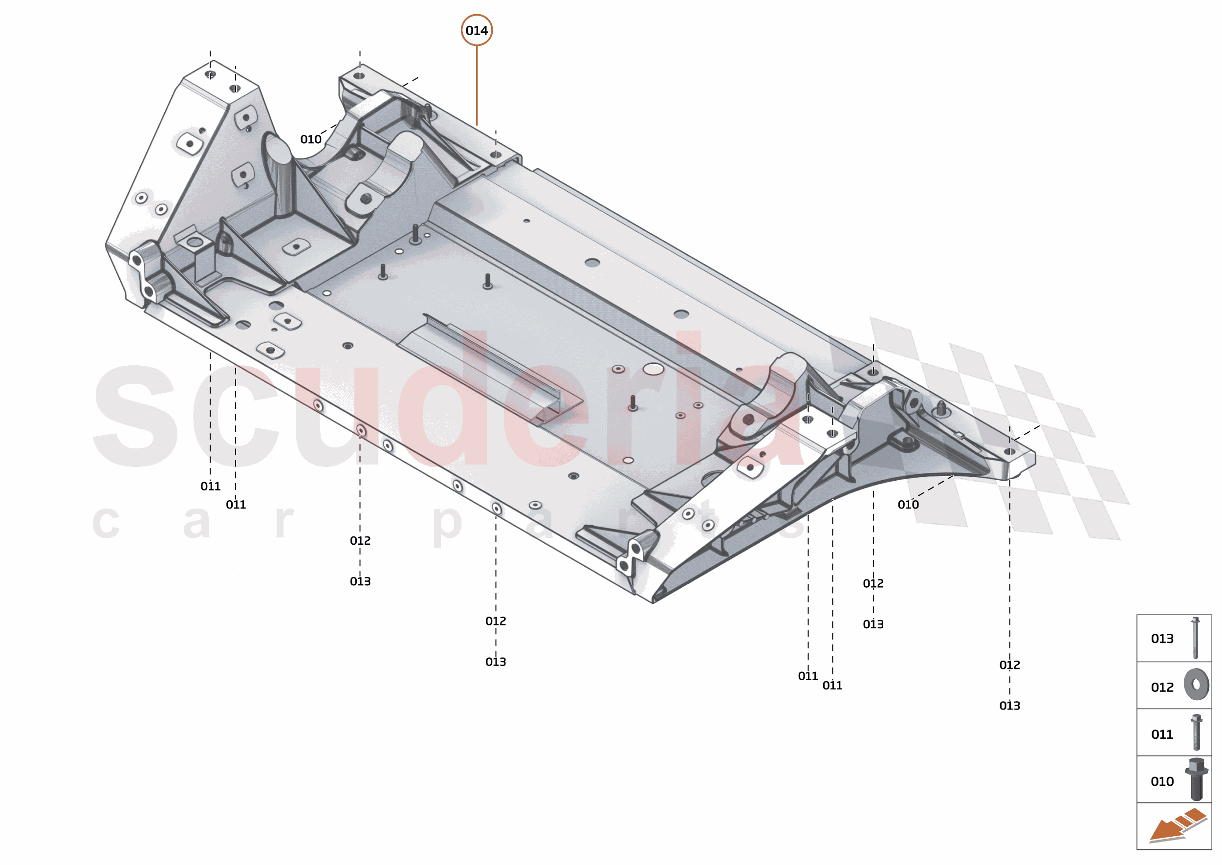2 - MID STRUCTURES - 1.2 - FRONT SUBFRAME of McLaren McLaren McLaren 600LT