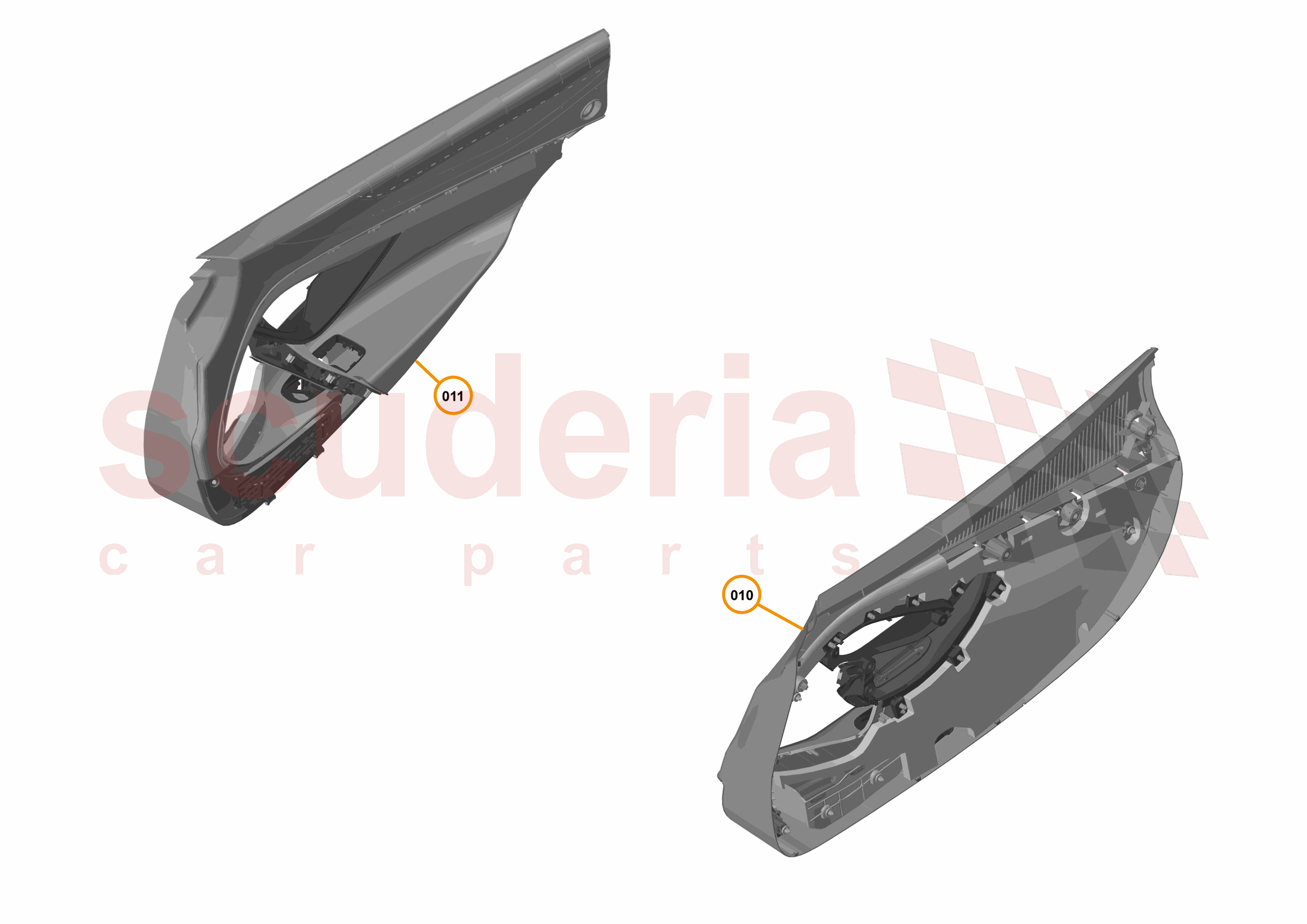 49 - INTERIOR SYSTEMS - 49.21 - DOOR CASING - ASSEMBLY of McLaren McLaren McLaren 720S Coupe