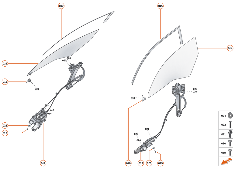 8 - GLAZING CLOSURES - 8.2 - DOOR GLAZING - DYNAMIC of McLaren McLaren Ultimate Series McLaren Speedtail